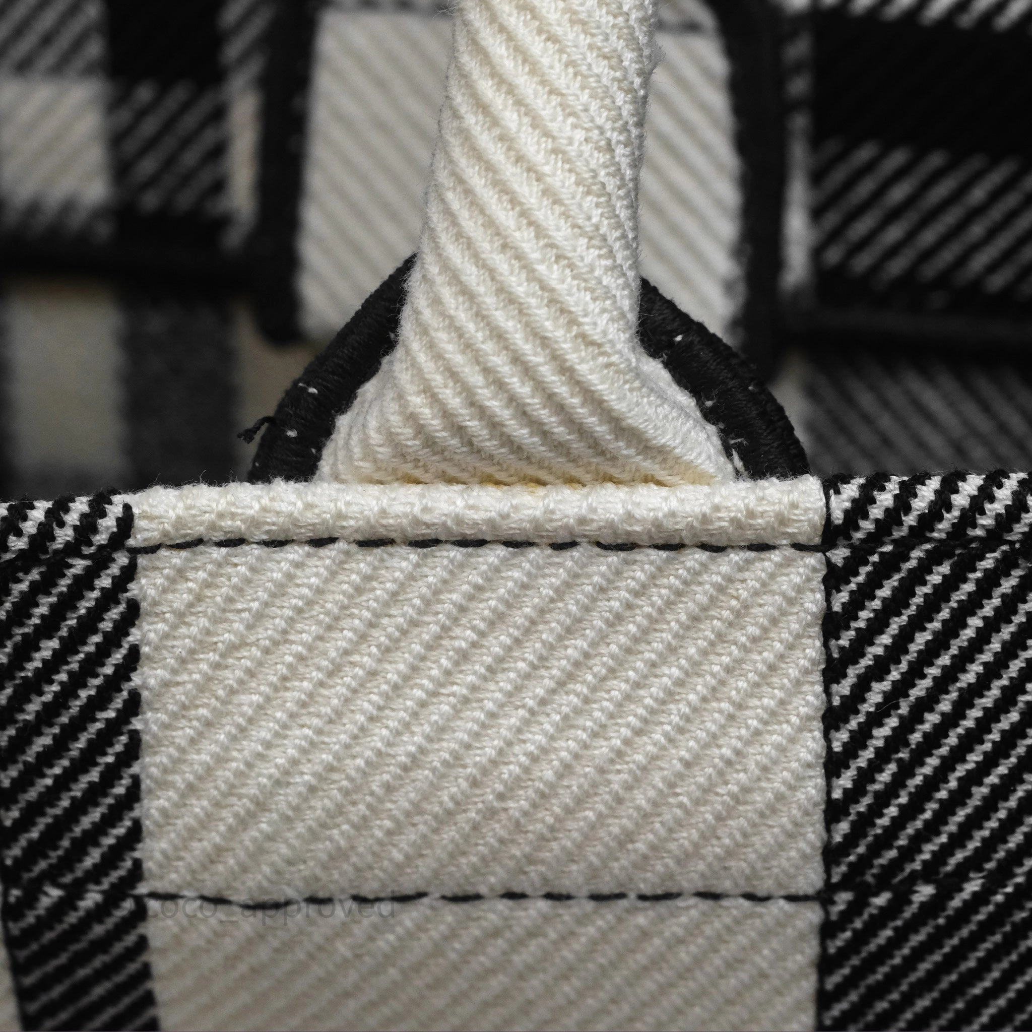 Christian Dior Large Check'n'Dior Book Tote Black/ White Canvas