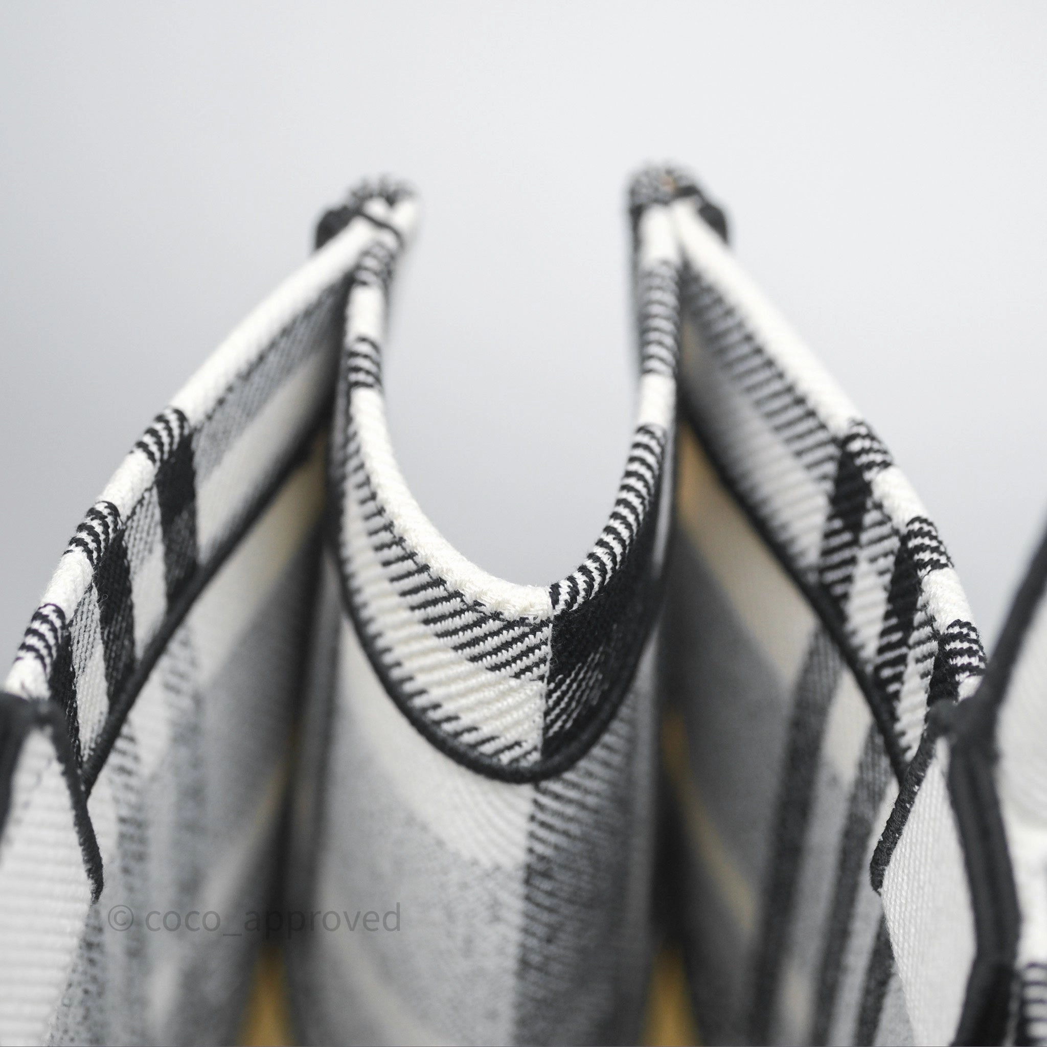 Christian Dior Large Check'n'Dior Book Tote Black/ White Canvas