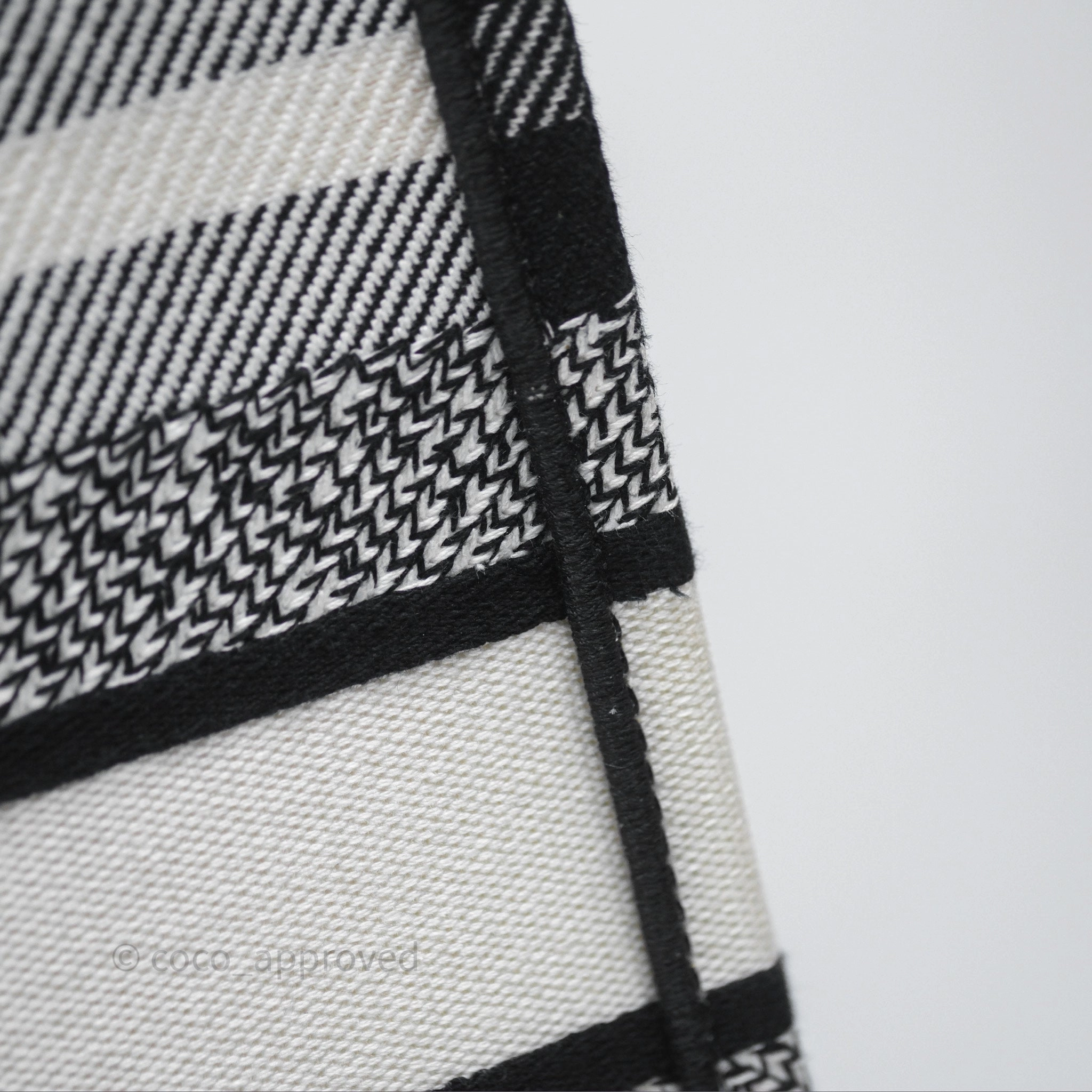 Christian Dior Large Check'n'Dior Book Tote Black/ White Canvas