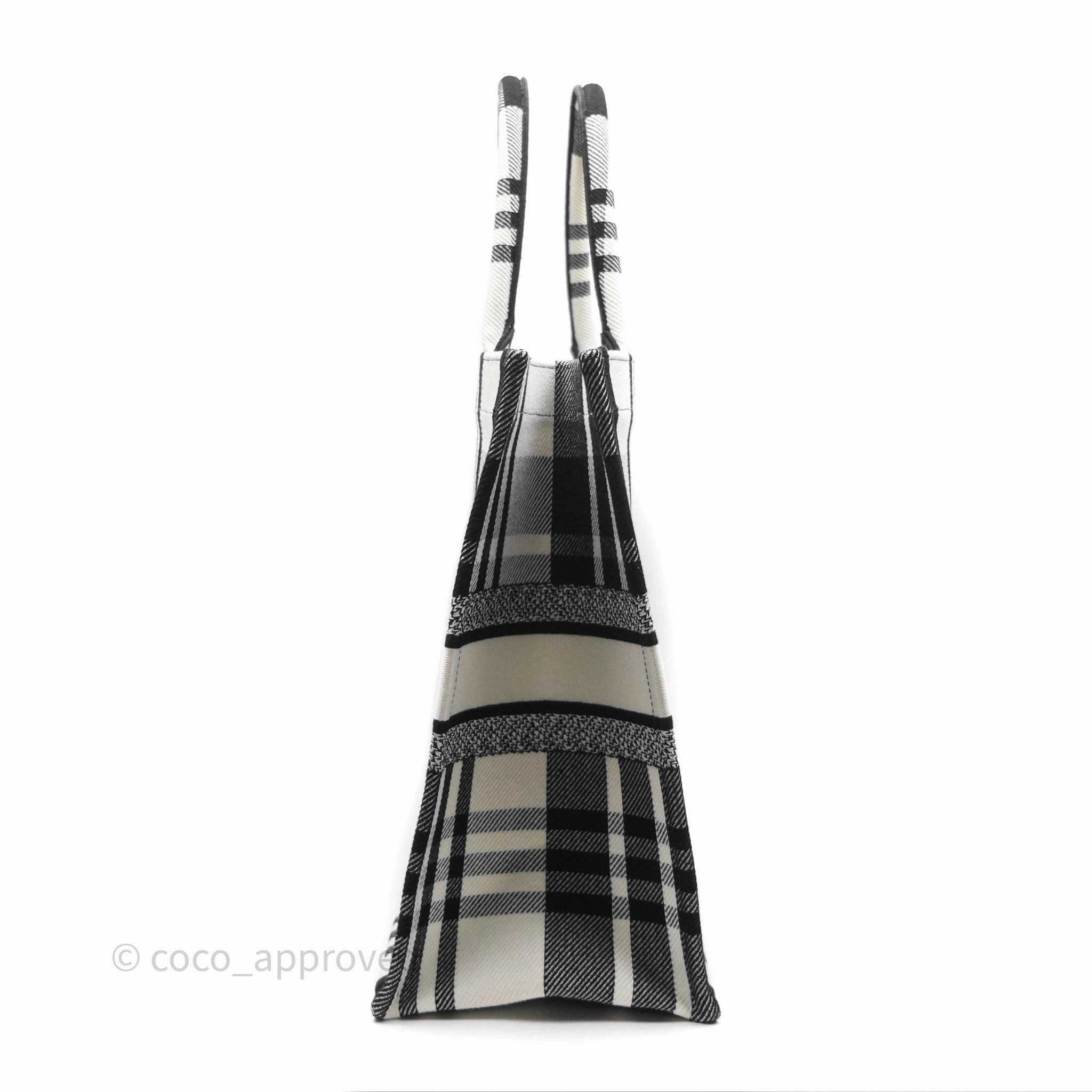 Christian Dior Large Check'n'Dior Book Tote Black/ White Canvas