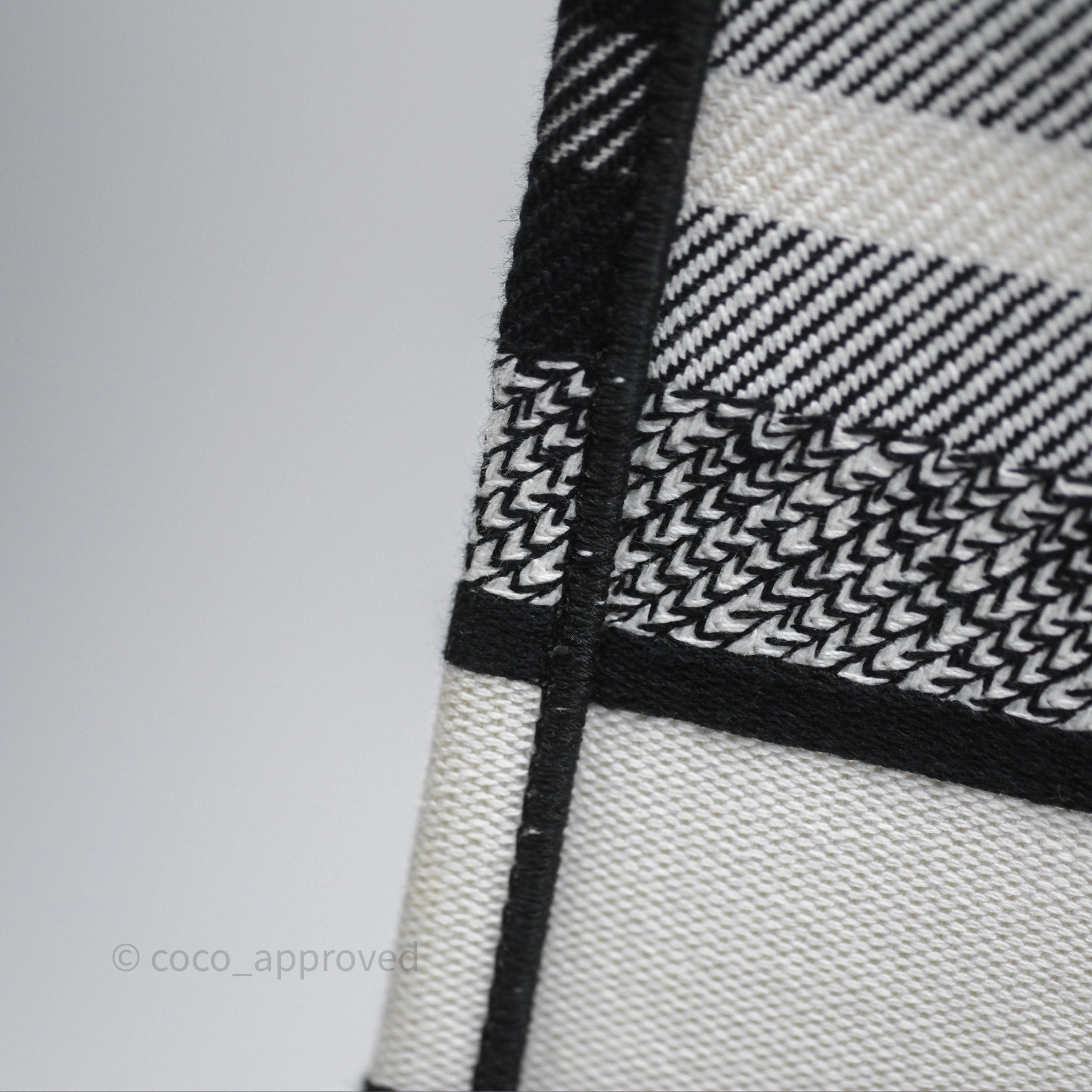 Christian Dior Large Check'n'Dior Book Tote Black/ White Canvas