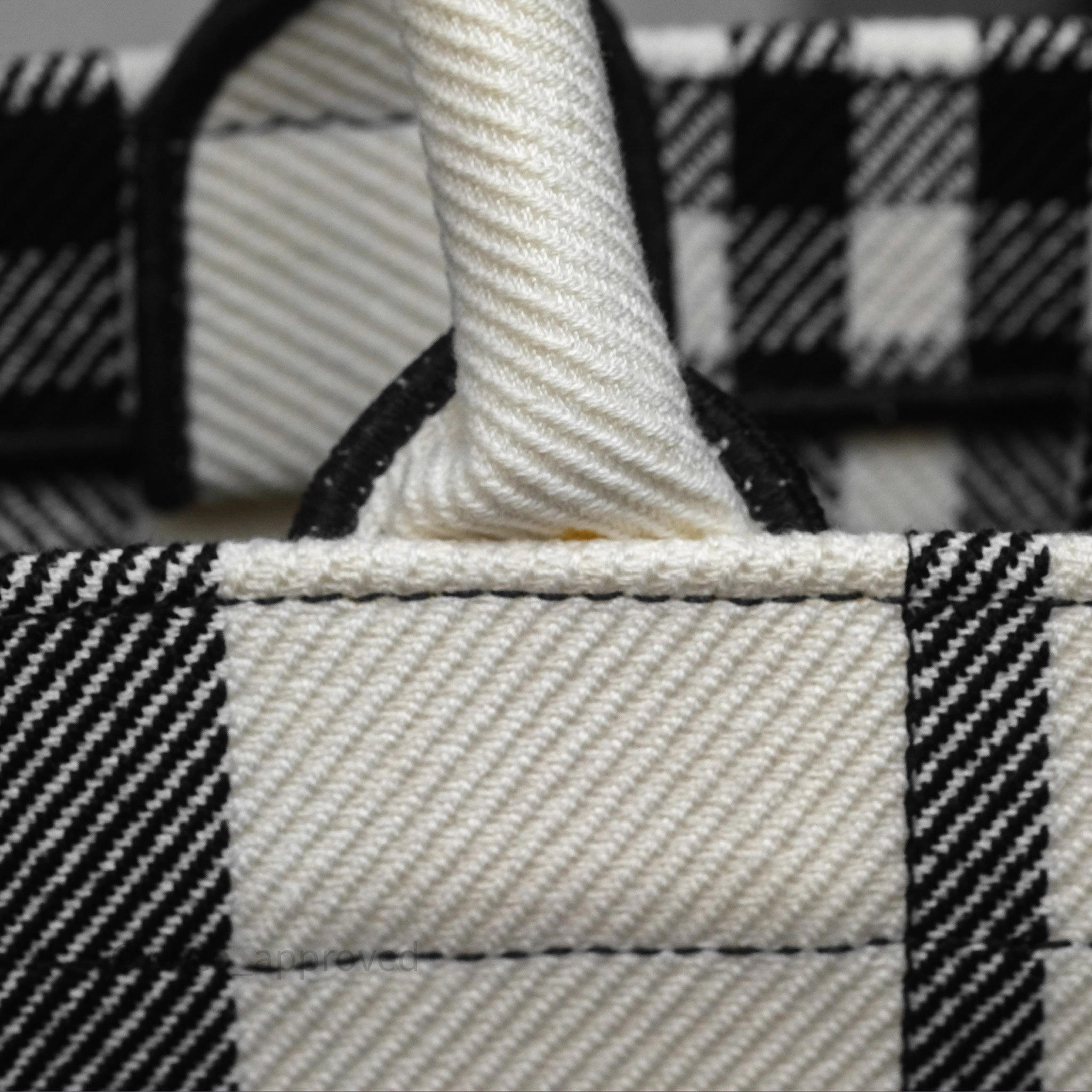 Christian Dior Large Check'n'Dior Book Tote Black/ White Canvas