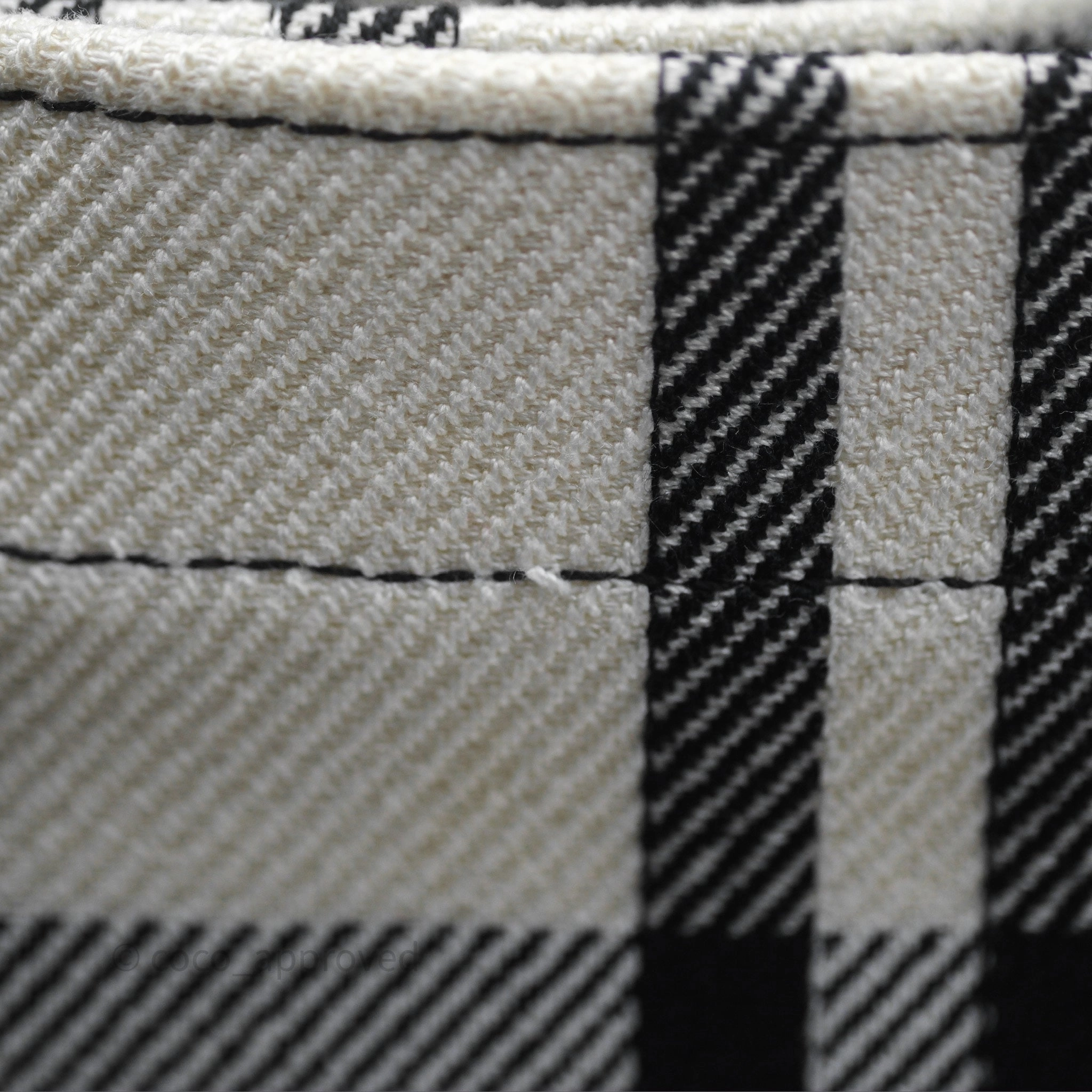 Christian Dior Large Check'n'Dior Book Tote Black/ White Canvas