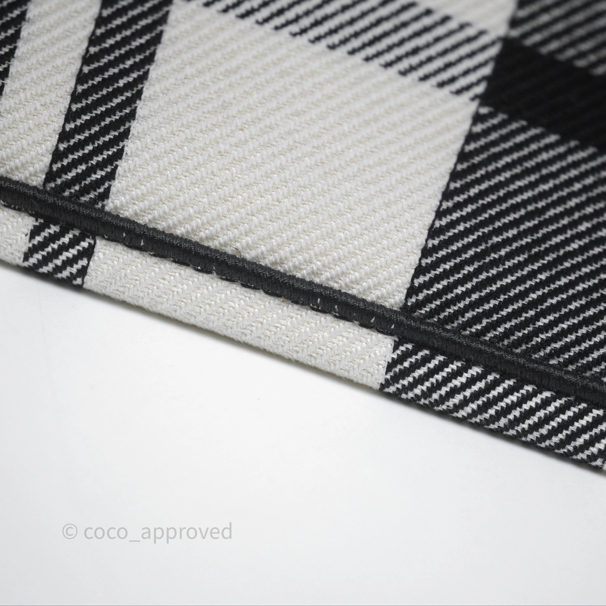 Christian Dior Large Check'n'Dior Book Tote Black/ White Canvas
