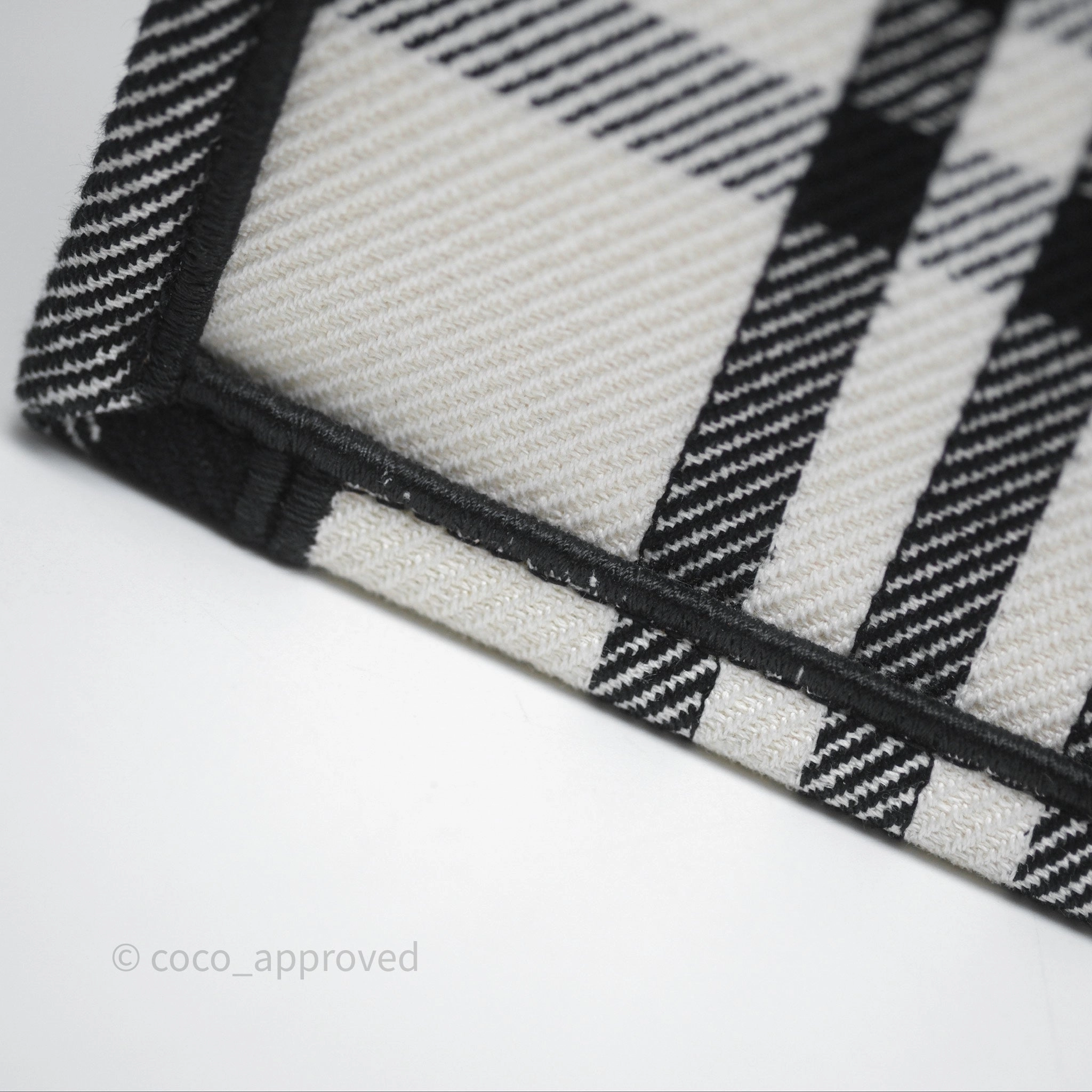 Christian Dior Large Check'n'Dior Book Tote Black/ White Canvas