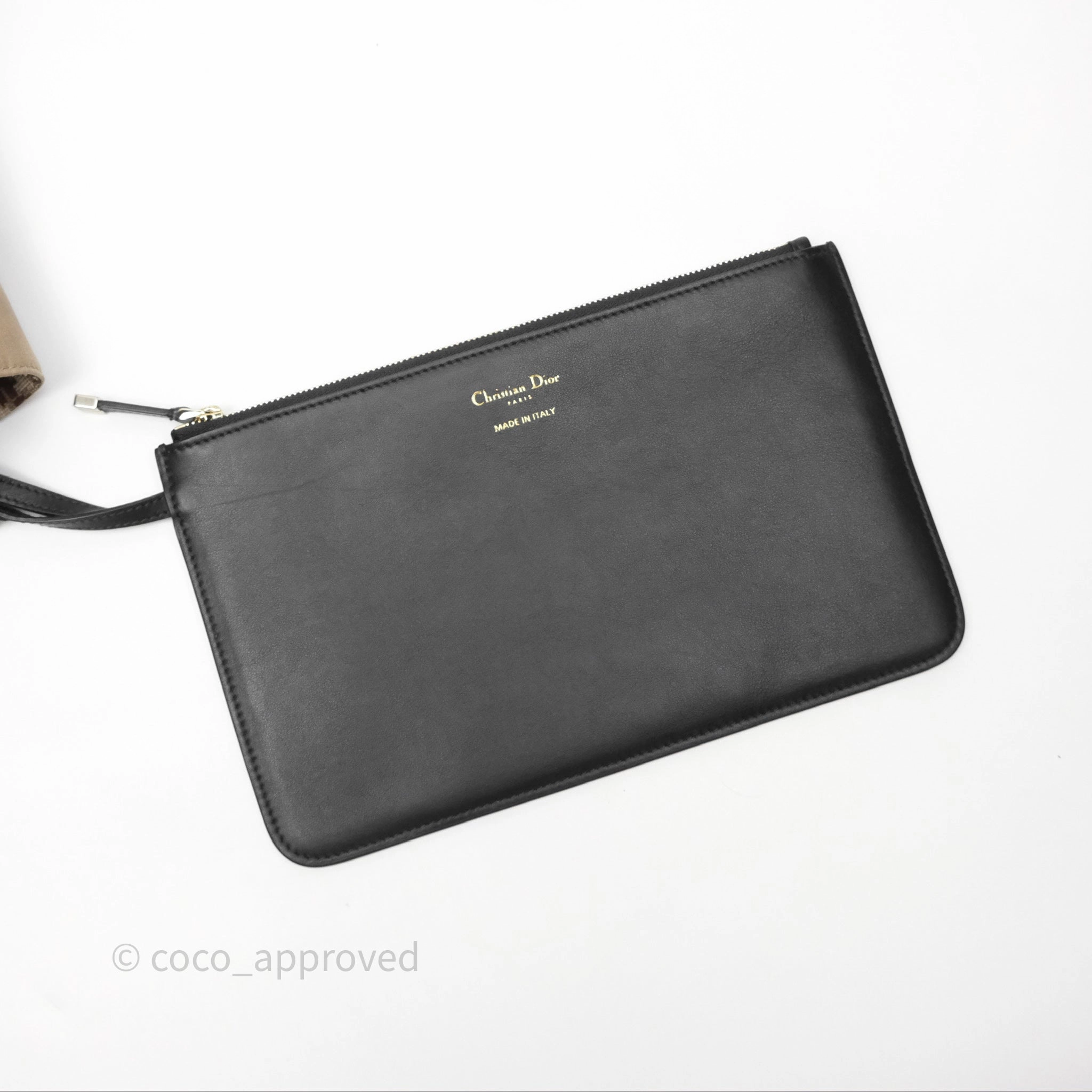 Christian Dior Large Toujours Bag Beige And Black Water-Repellent Fabric With Paris Print