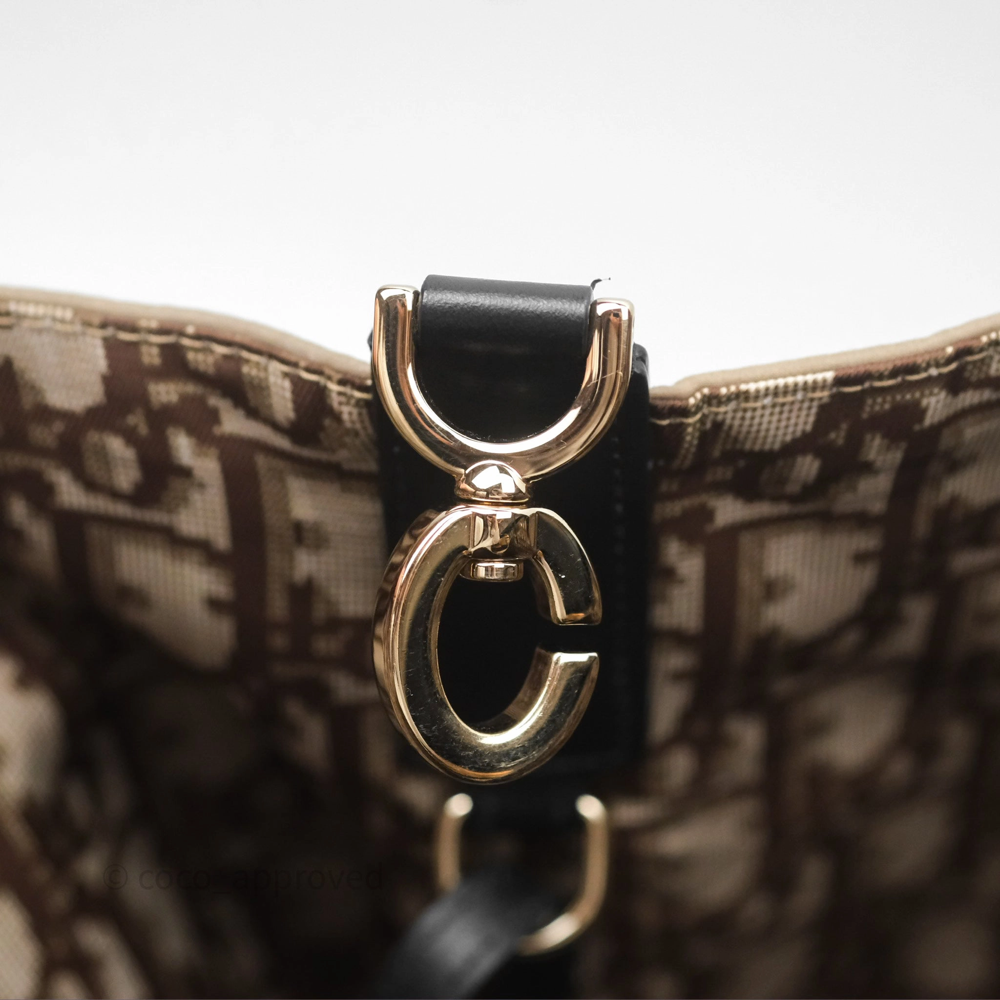 Christian Dior Large Toujours Bag Beige And Black Water-Repellent Fabric With Paris Print
