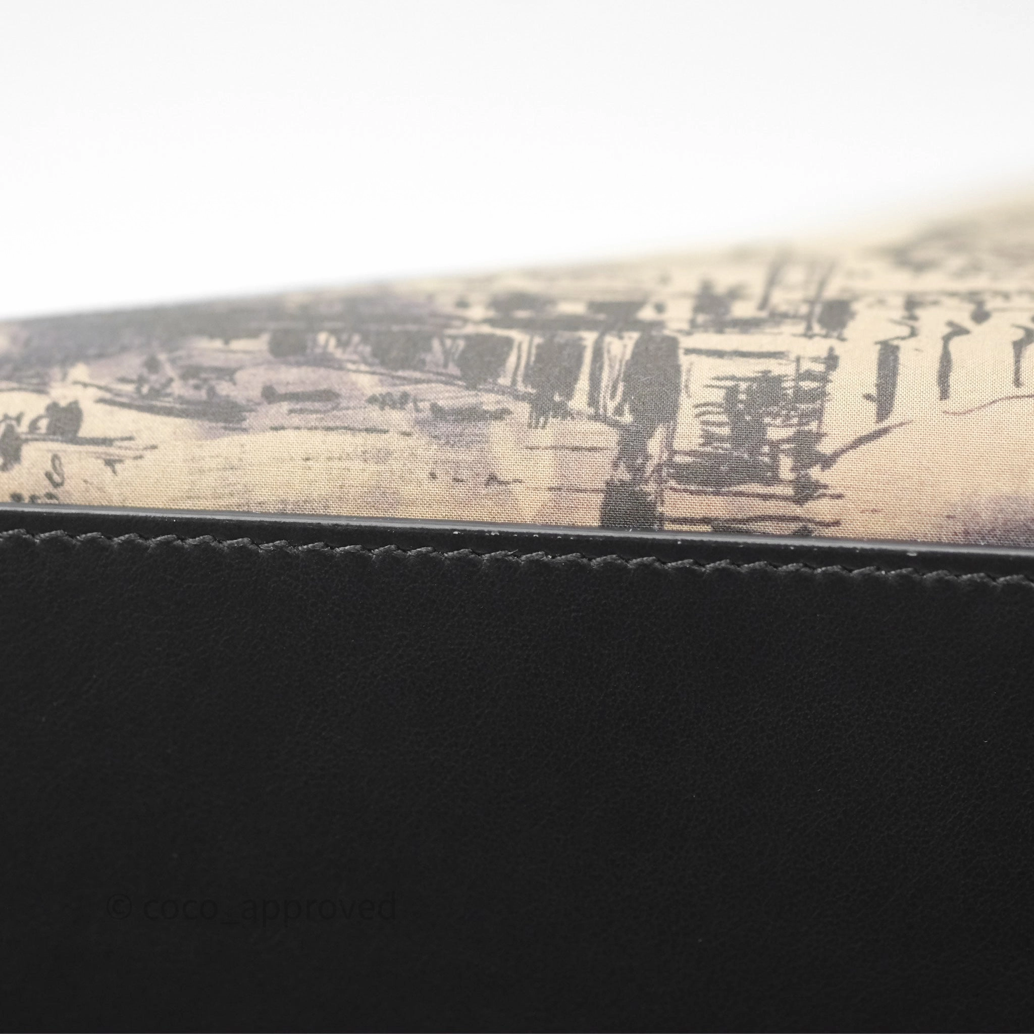 Christian Dior Large Toujours Bag Beige And Black Water-Repellent Fabric With Paris Print