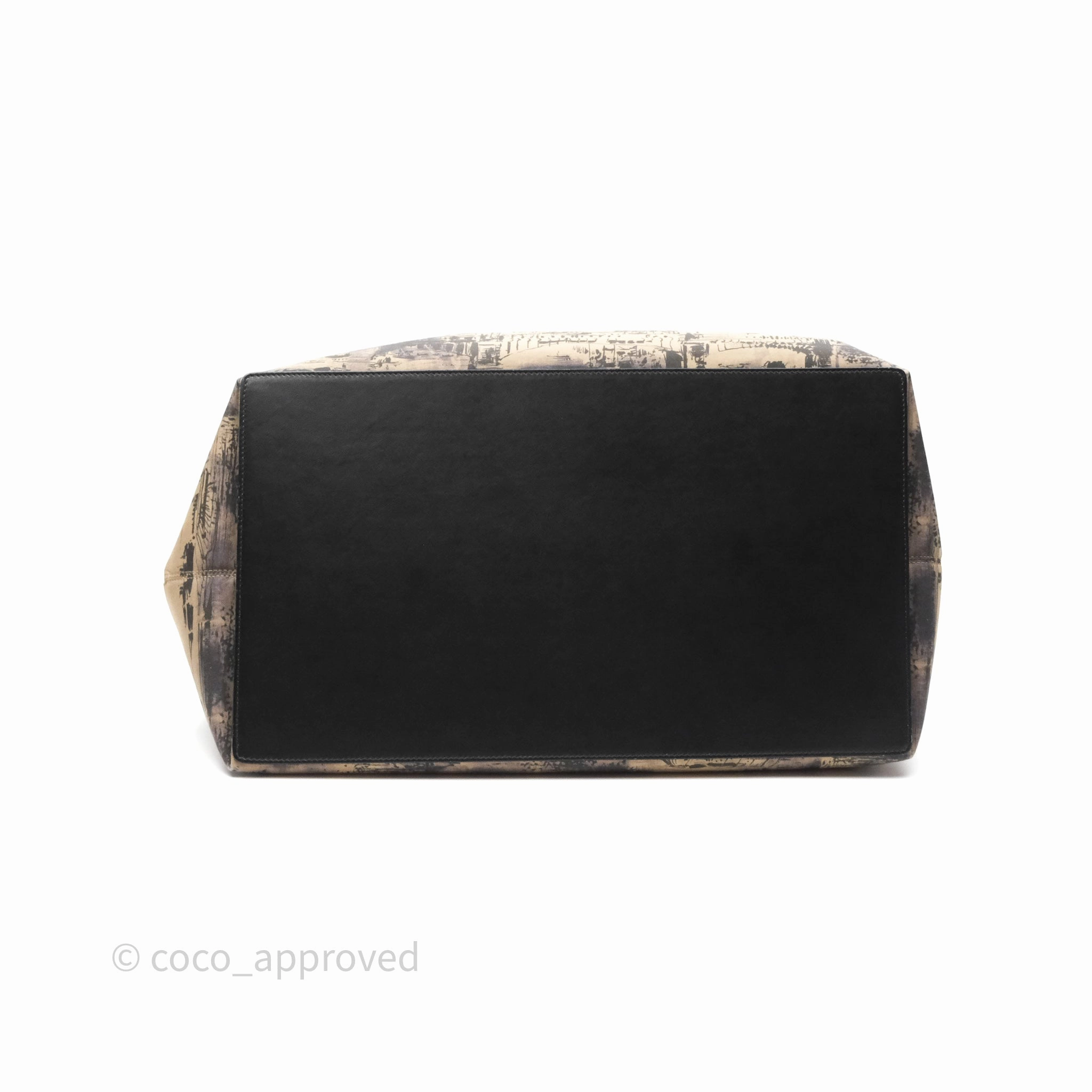Christian Dior Large Toujours Bag Beige And Black Water-Repellent Fabric With Paris Print