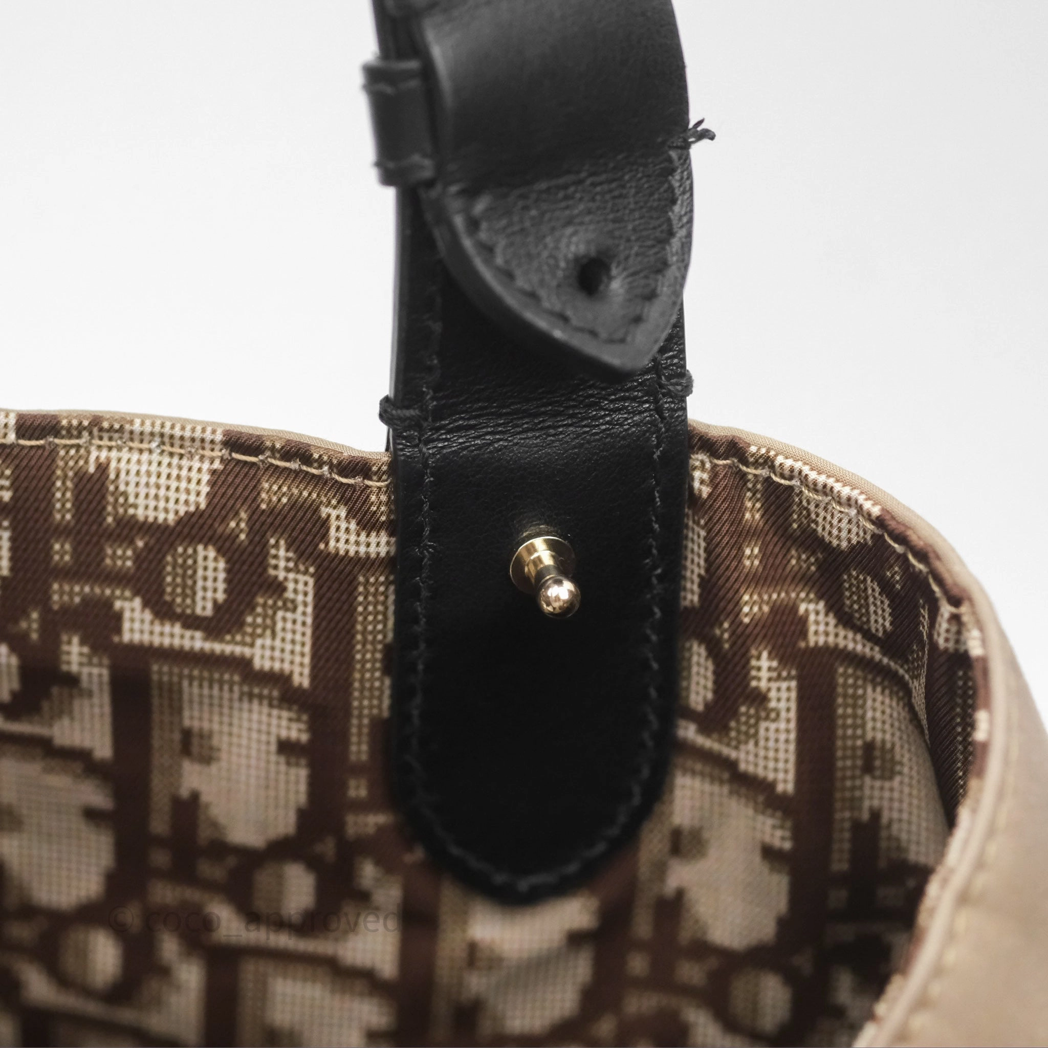 Christian Dior Large Toujours Bag Beige And Black Water-Repellent Fabric With Paris Print