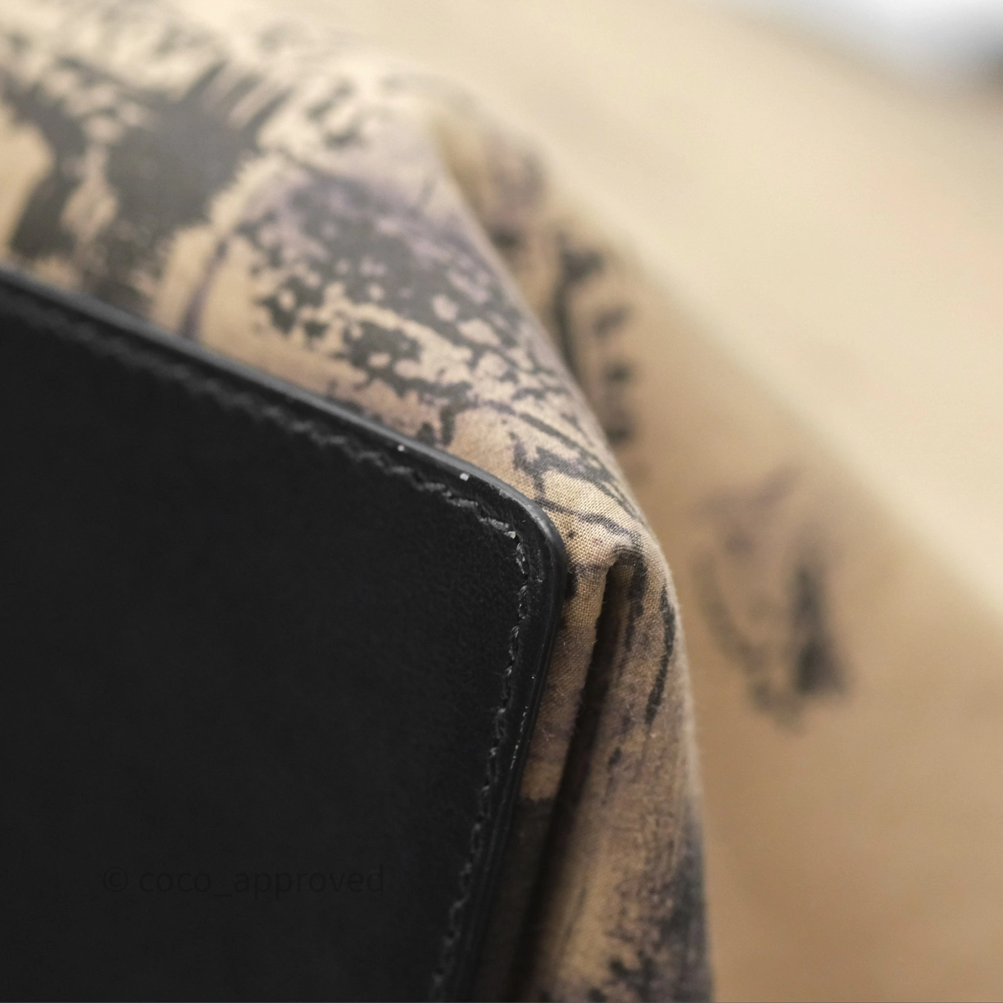 Christian Dior Large Toujours Bag Beige And Black Water-Repellent Fabric With Paris Print
