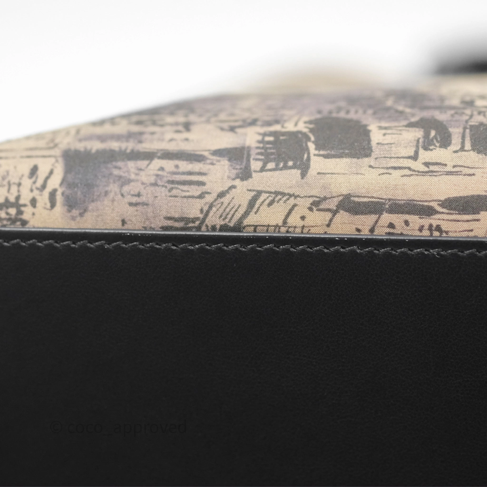 Christian Dior Large Toujours Bag Beige And Black Water-Repellent Fabric With Paris Print
