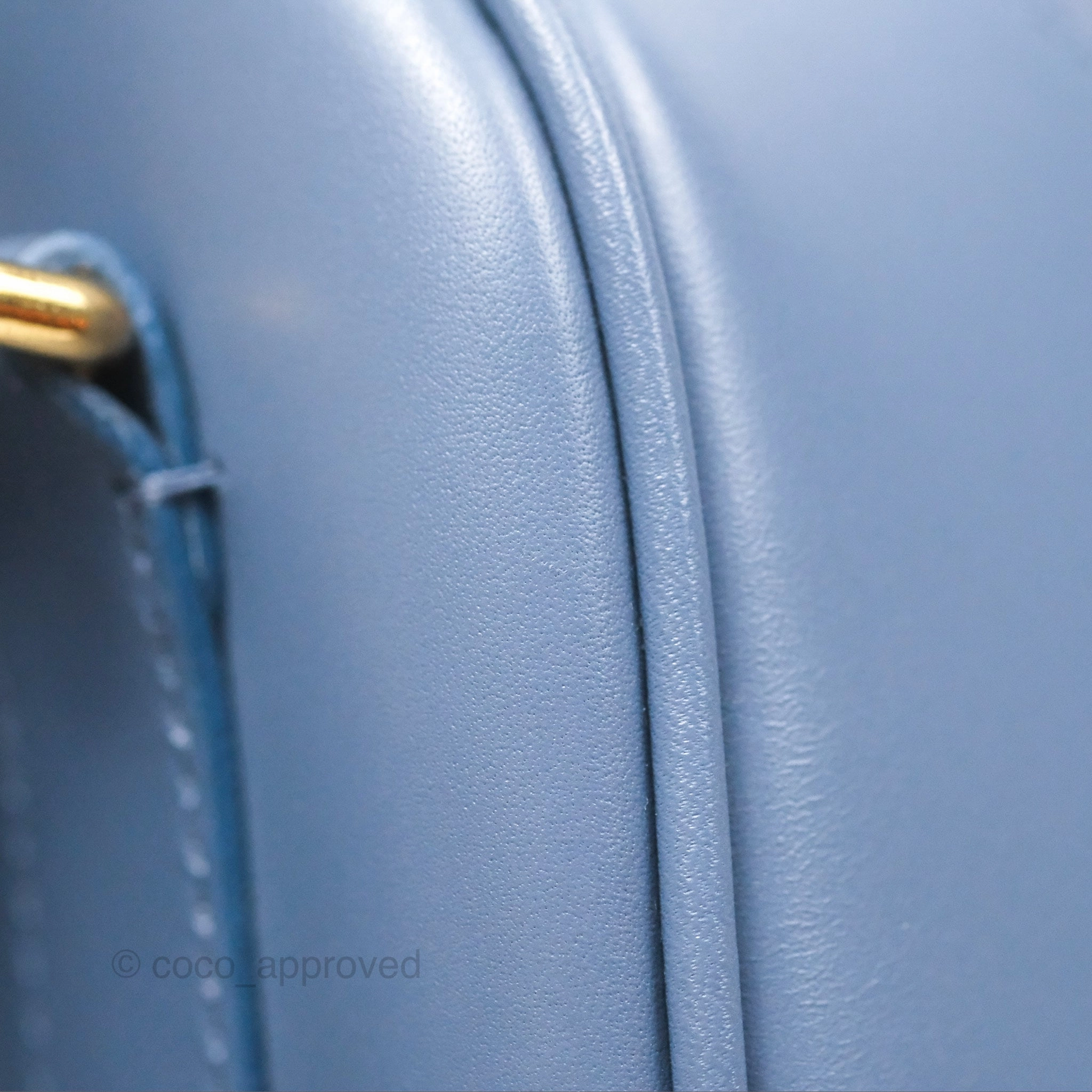 Christian Dior Medium Bobby Bag Blue Calfskin Gold Hardware
