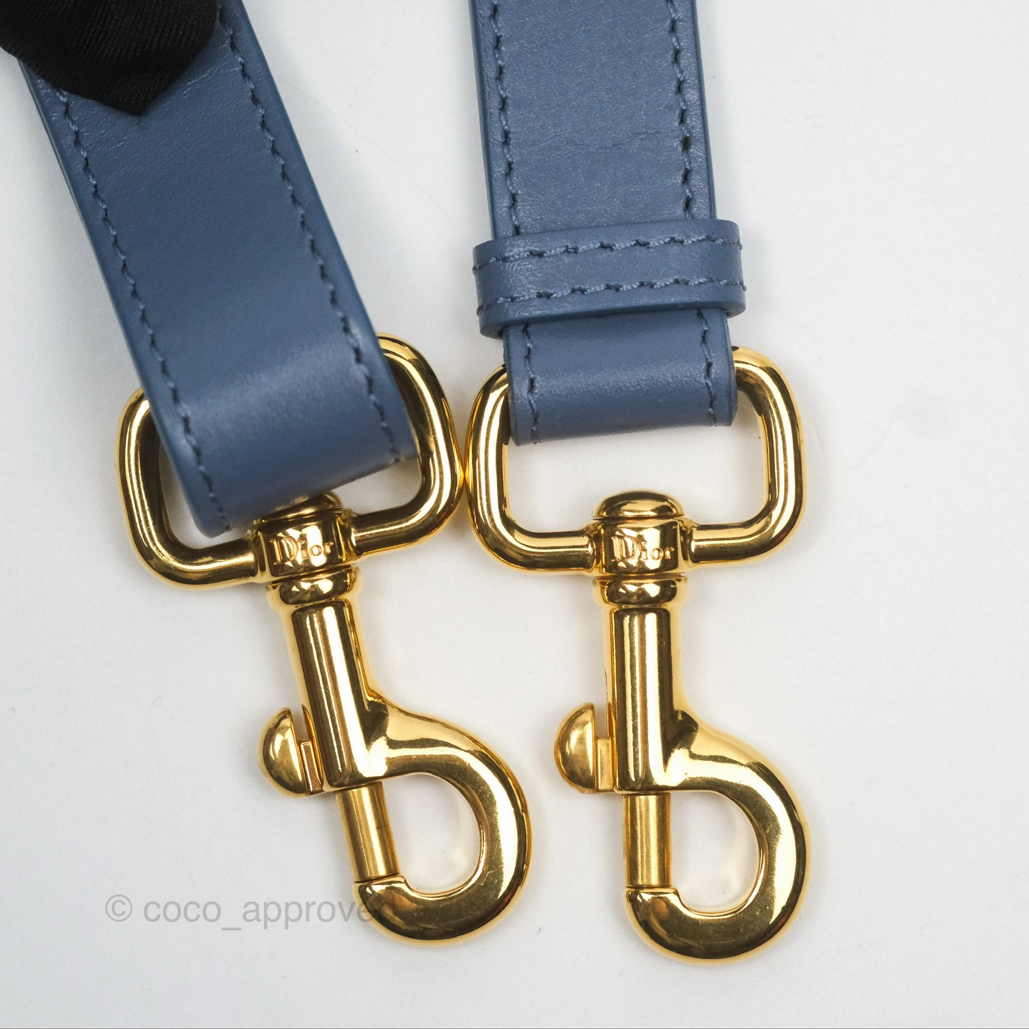 Christian Dior Medium Bobby Bag Blue Calfskin Gold Hardware