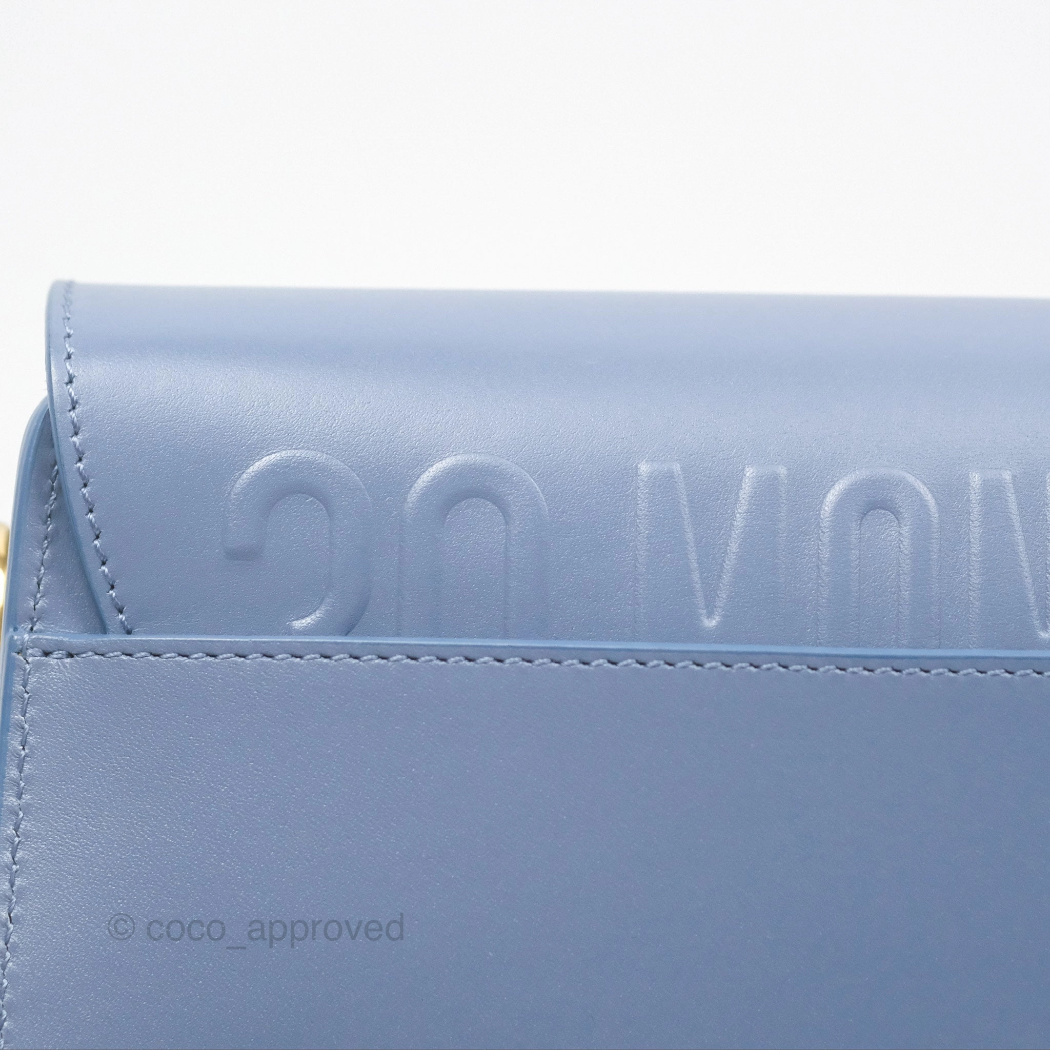 Christian Dior Medium Bobby Bag Blue Calfskin Gold Hardware