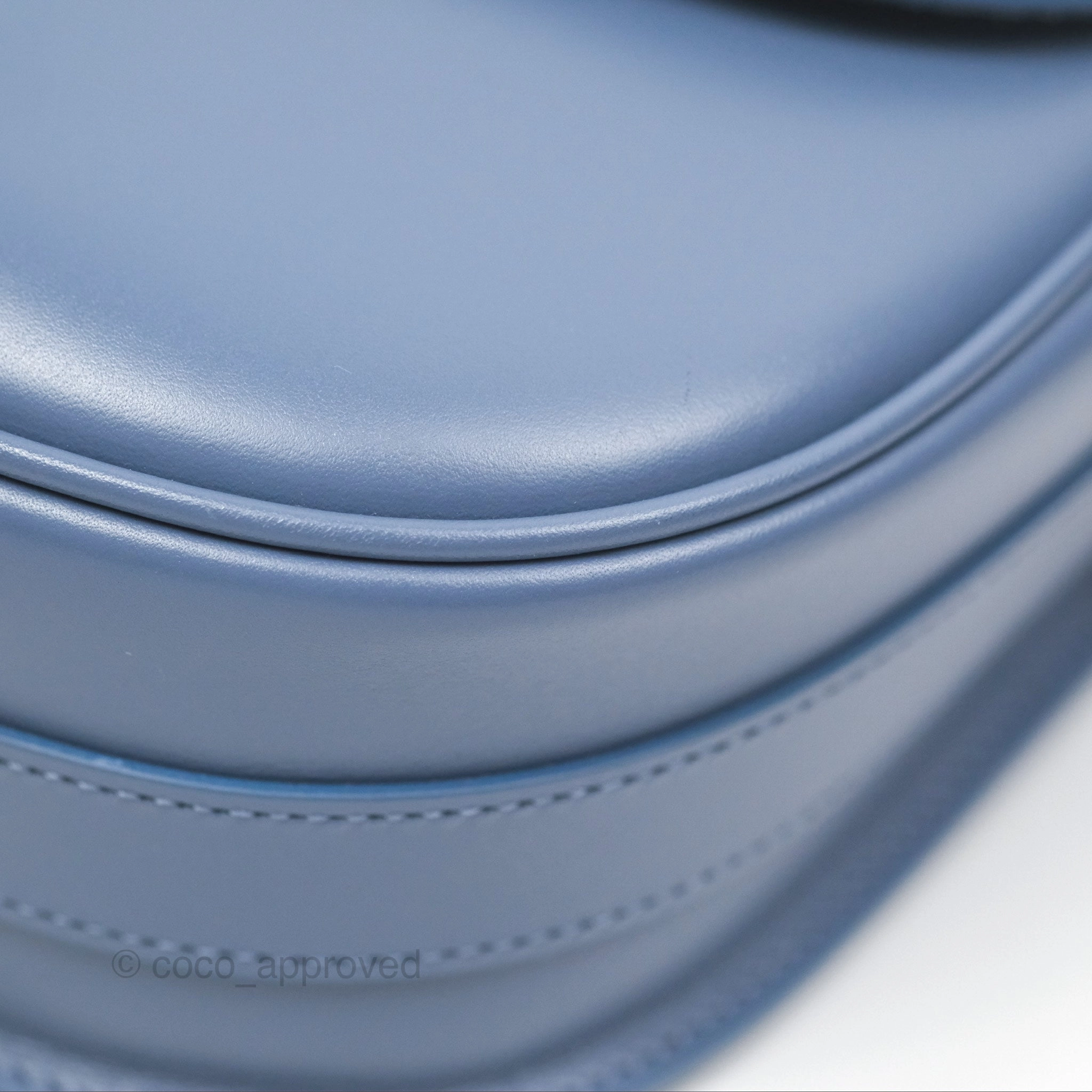 Christian Dior Medium Bobby Bag Blue Calfskin Gold Hardware