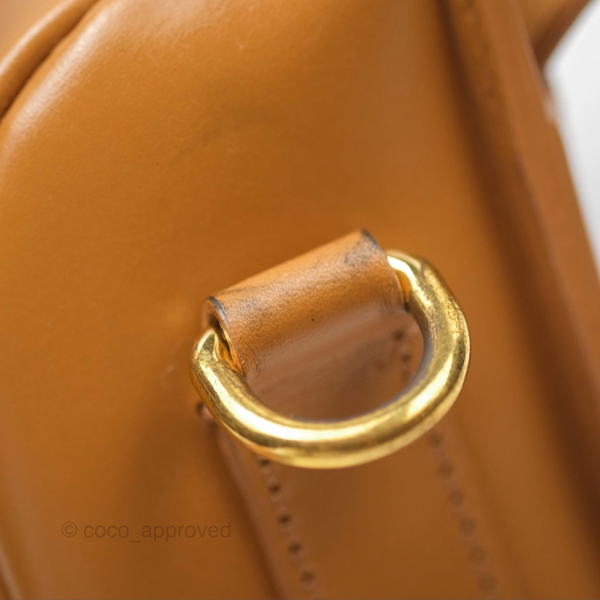 Christian Dior Medium Bobby Bag Camel Calfskin Gold Hardware