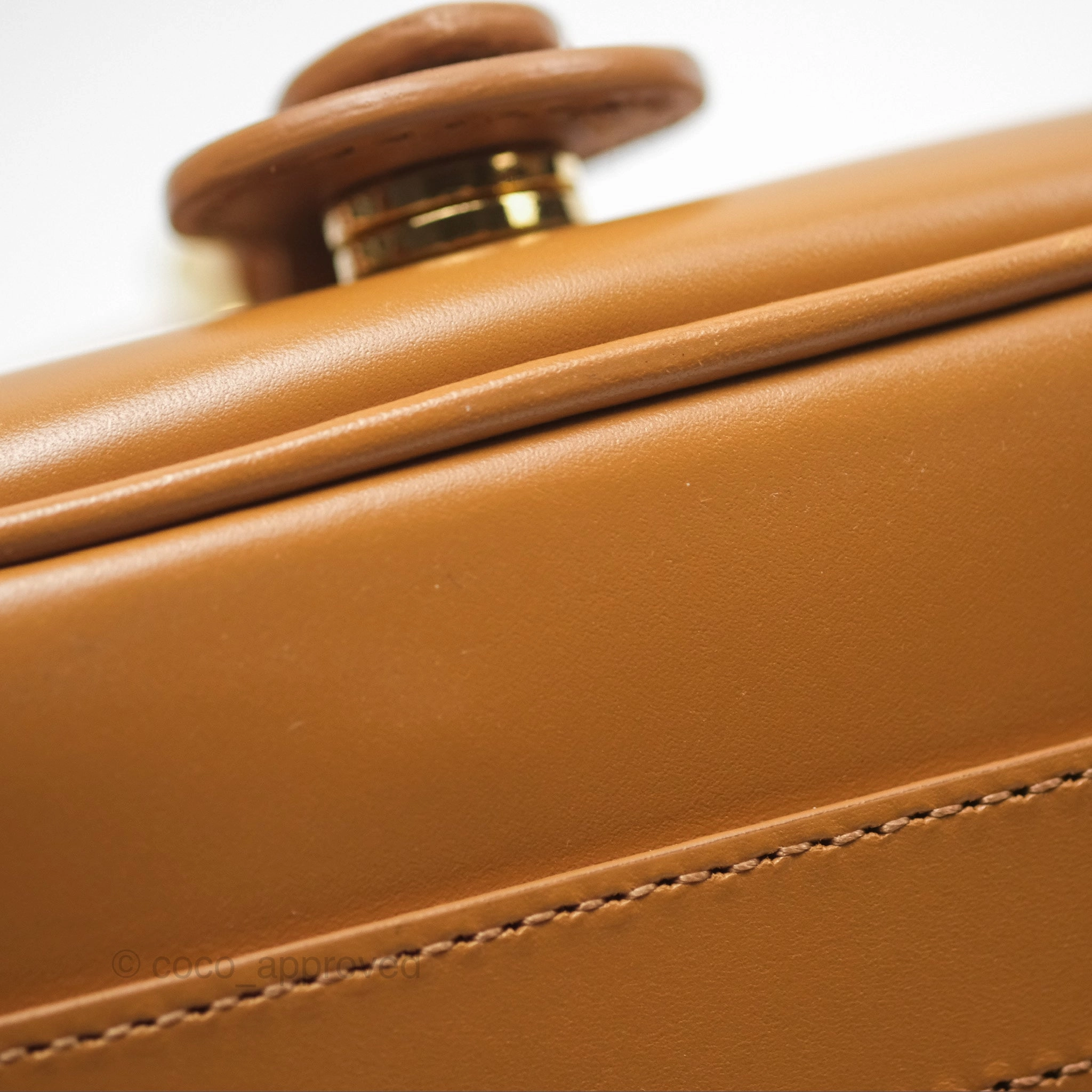 Christian Dior Medium Bobby Bag Camel Calfskin Gold Hardware