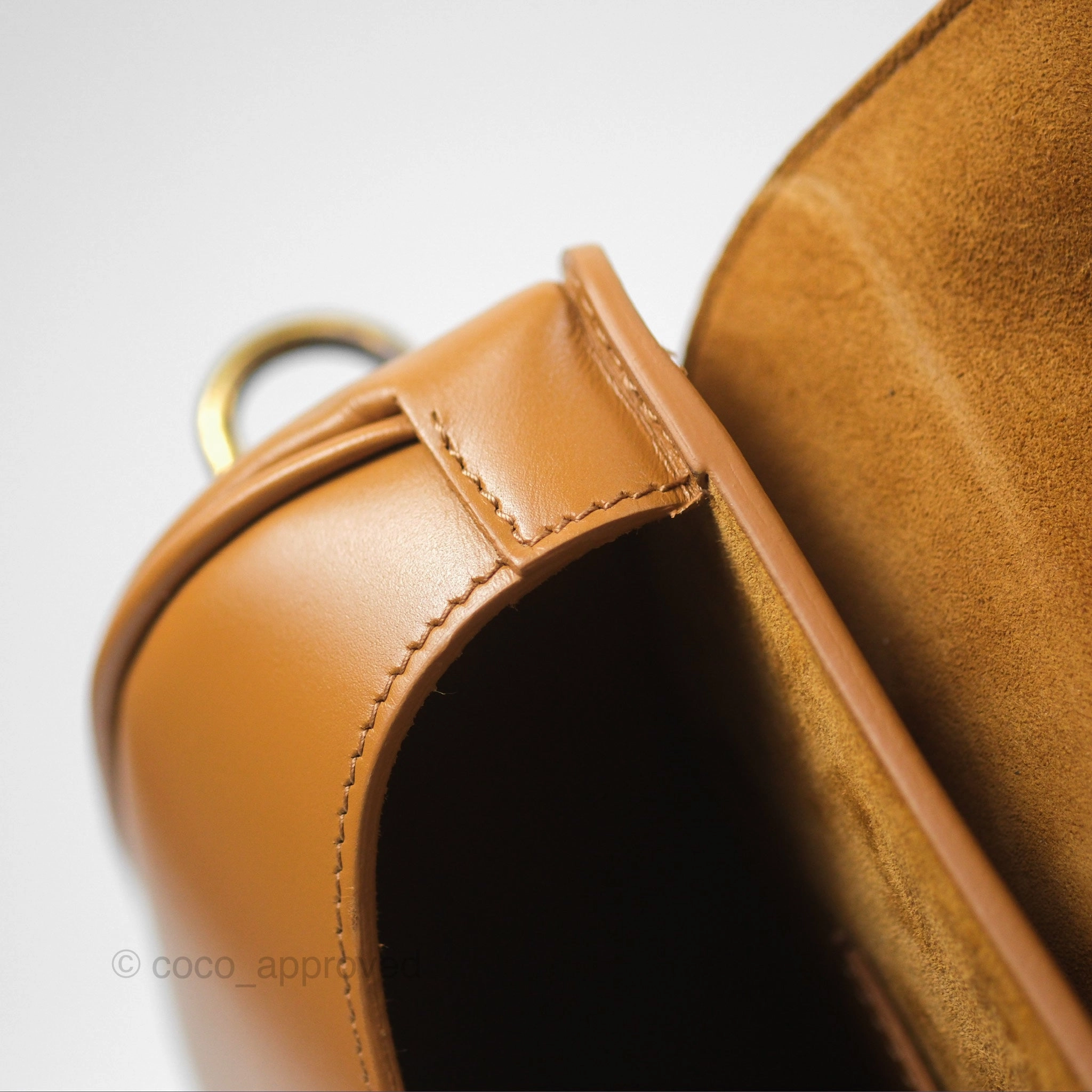 Christian Dior Medium Bobby Bag Camel Calfskin Gold Hardware