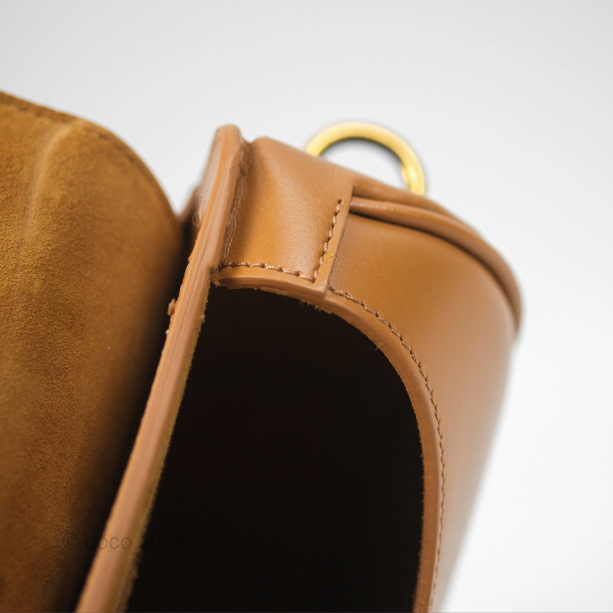 Christian Dior Medium Bobby Bag Camel Calfskin Gold Hardware