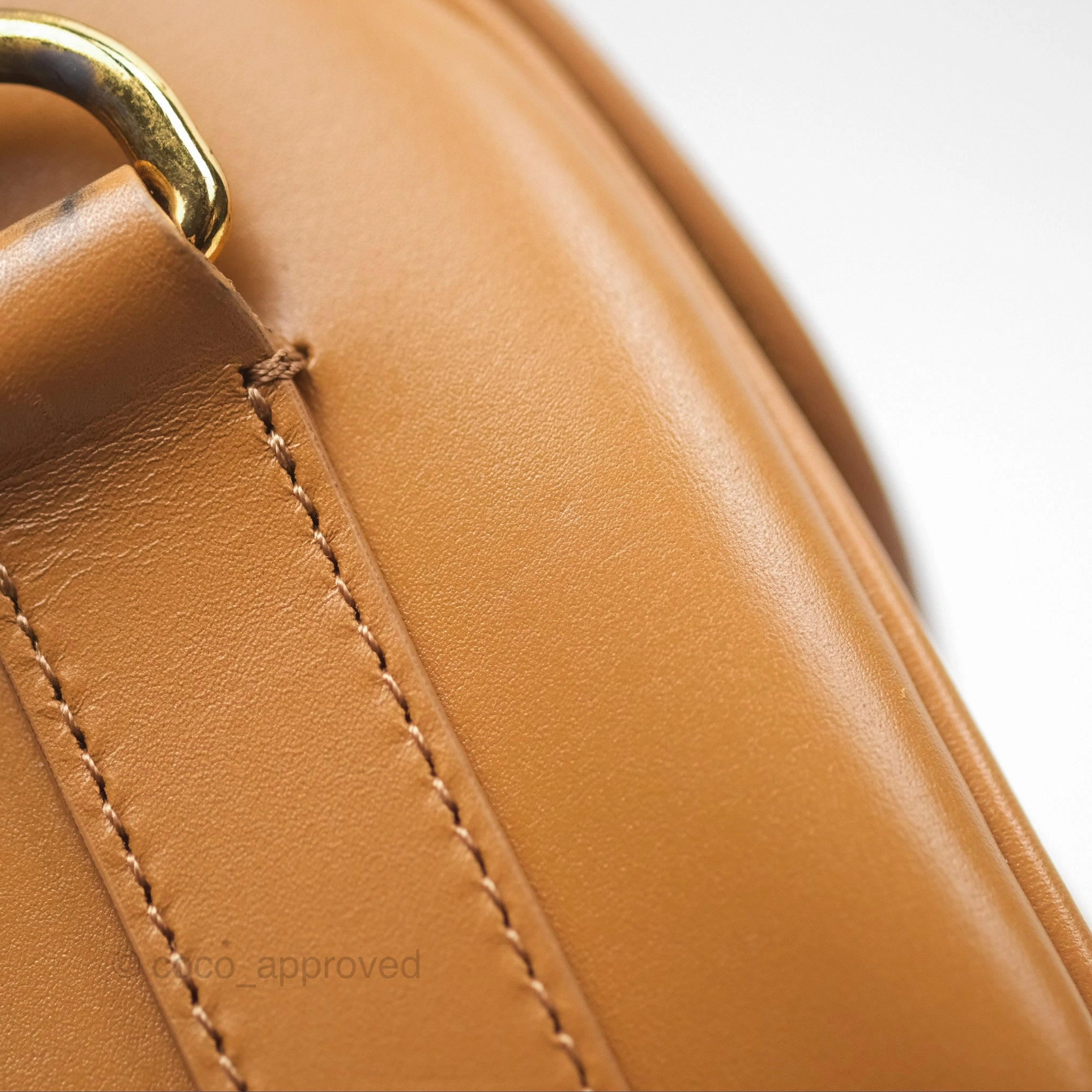 Christian Dior Medium Bobby Bag Camel Calfskin Gold Hardware