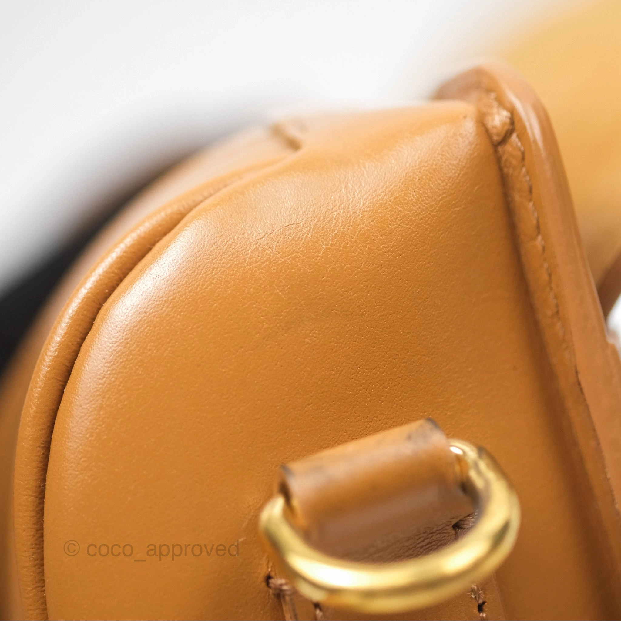 Christian Dior Medium Bobby Bag Camel Calfskin Gold Hardware