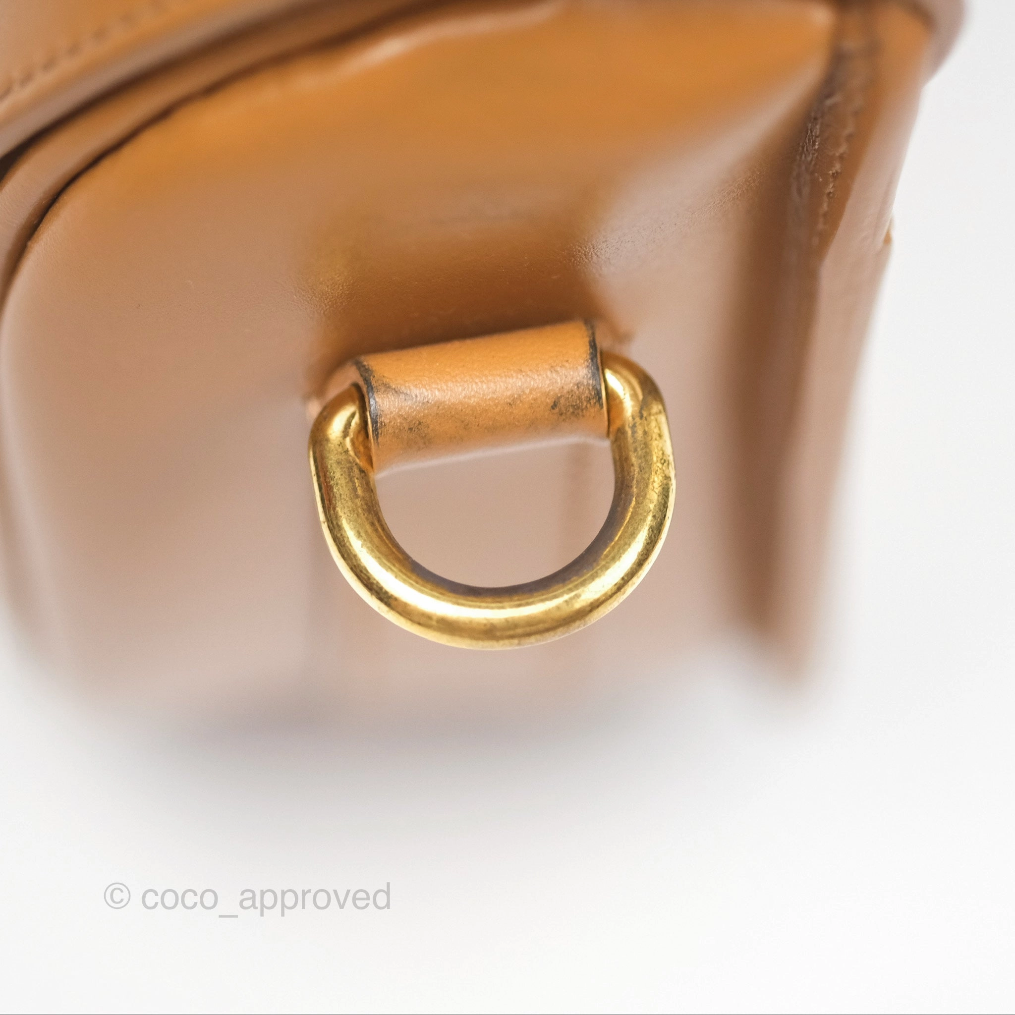 Christian Dior Medium Bobby Bag Camel Calfskin Gold Hardware