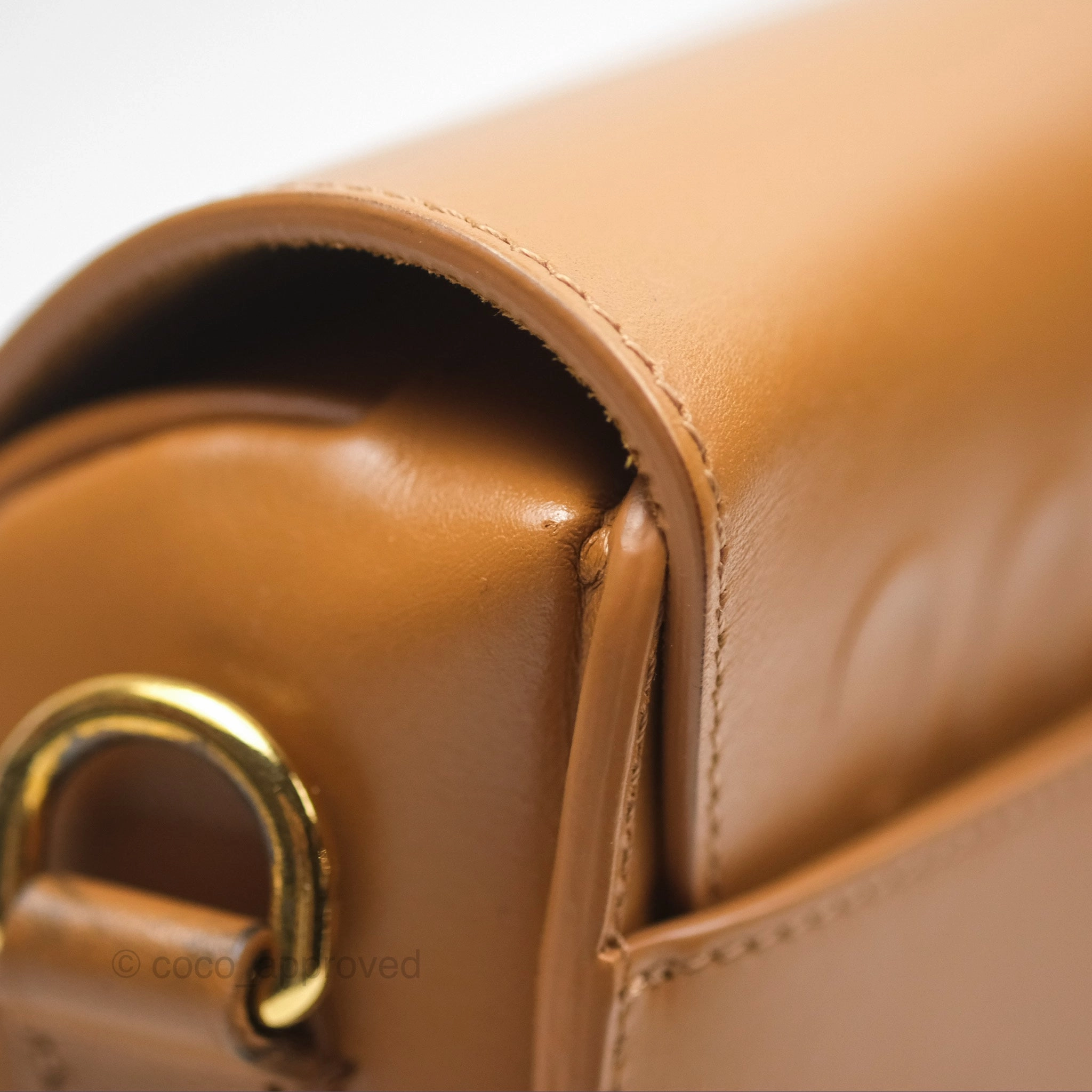 Christian Dior Medium Bobby Bag Camel Calfskin Gold Hardware