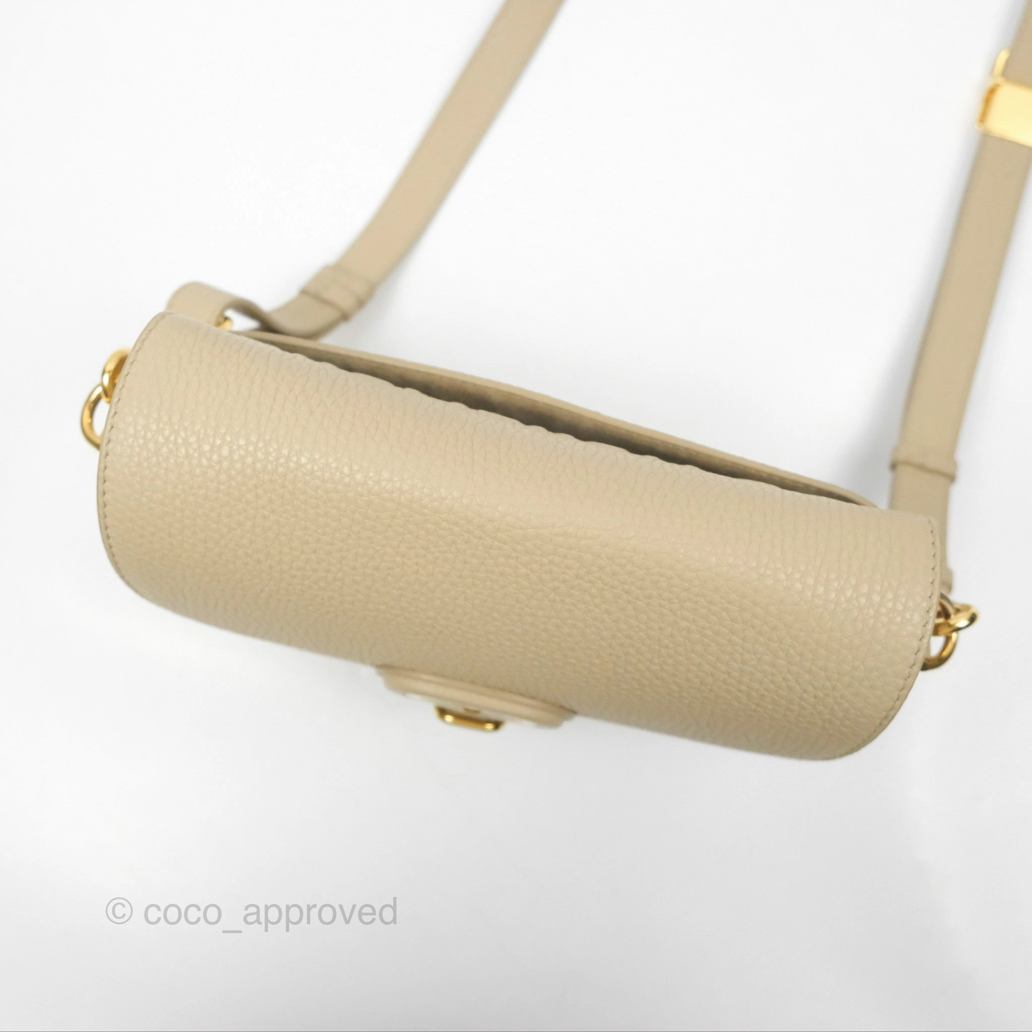 Christian Dior Medium Bobby Flap Beige Grained Calfskin