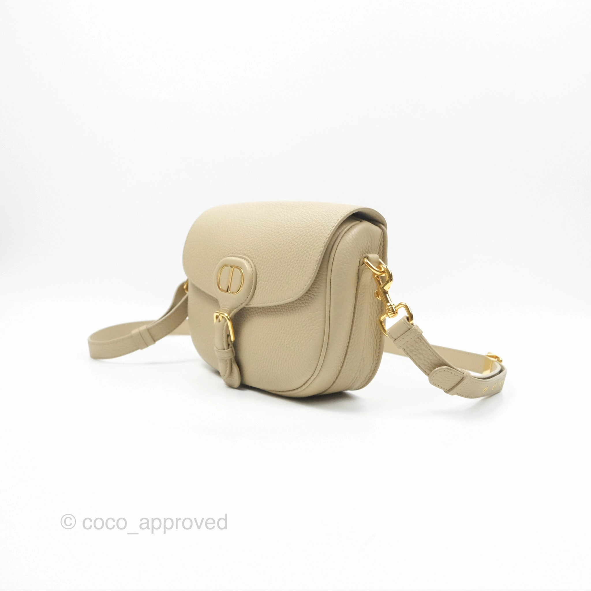 Christian Dior Medium Bobby Flap Beige Grained Calfskin