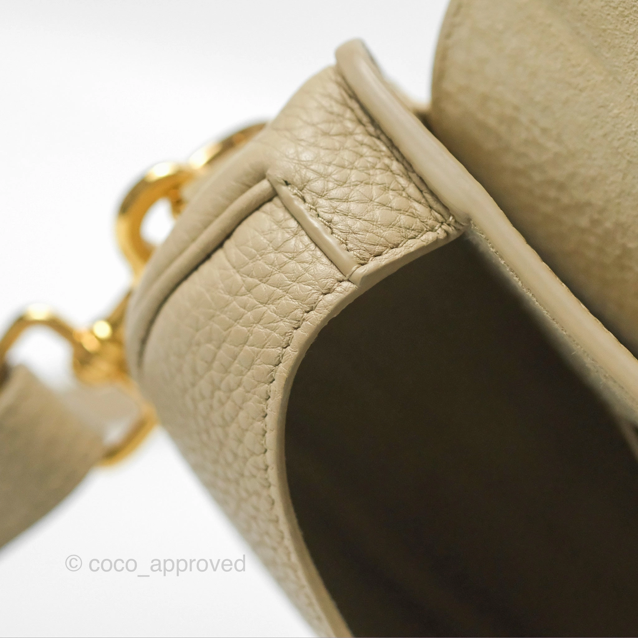 Christian Dior Medium Bobby Flap Beige Grained Calfskin