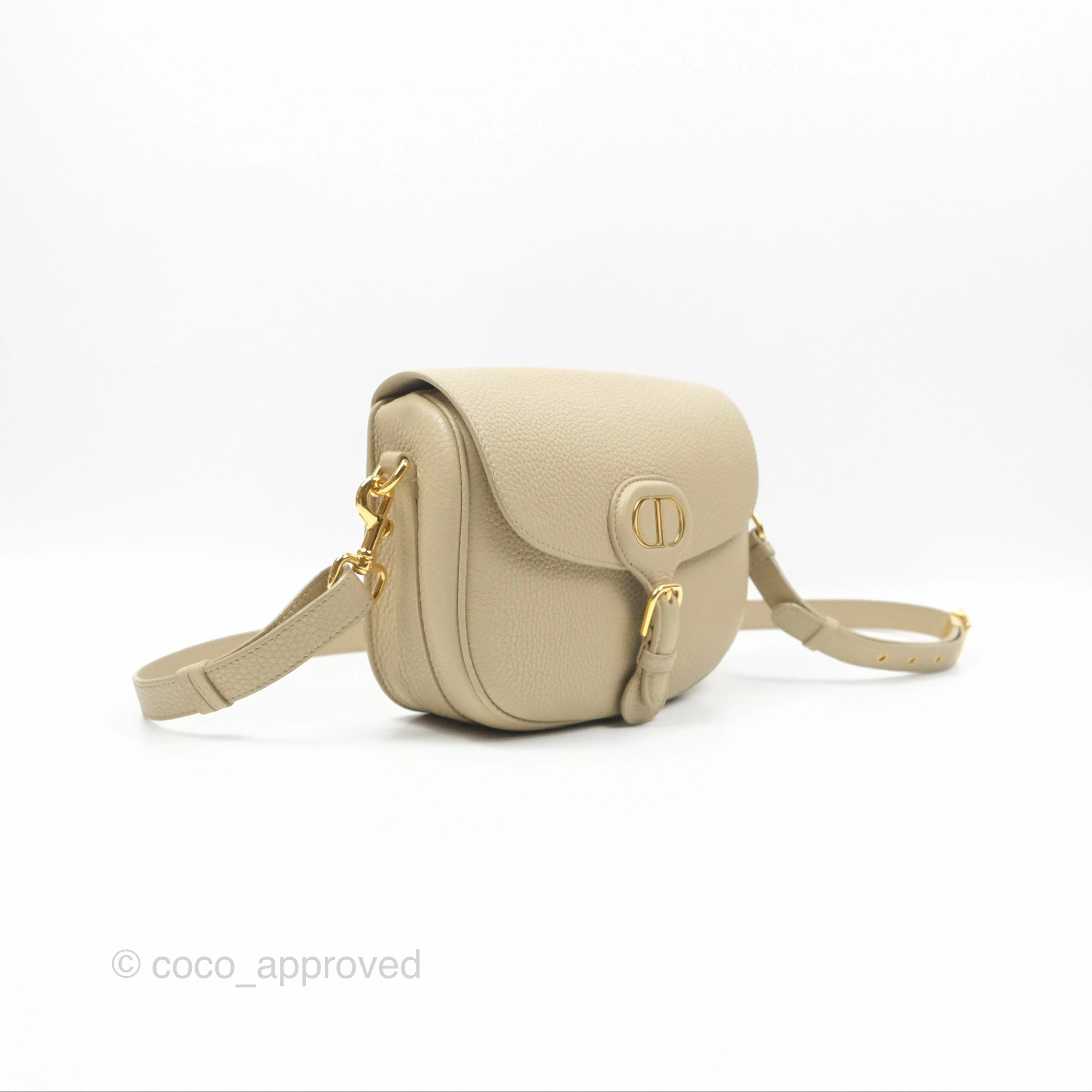 Christian Dior Medium Bobby Flap Beige Grained Calfskin