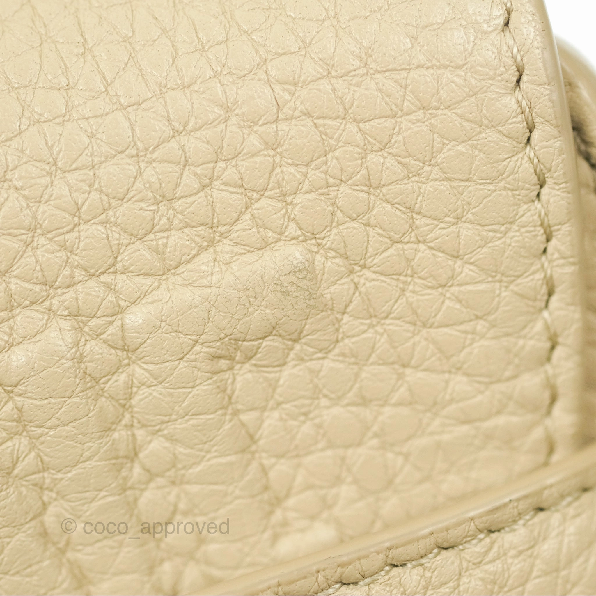 Christian Dior Medium Bobby Flap Beige Grained Calfskin