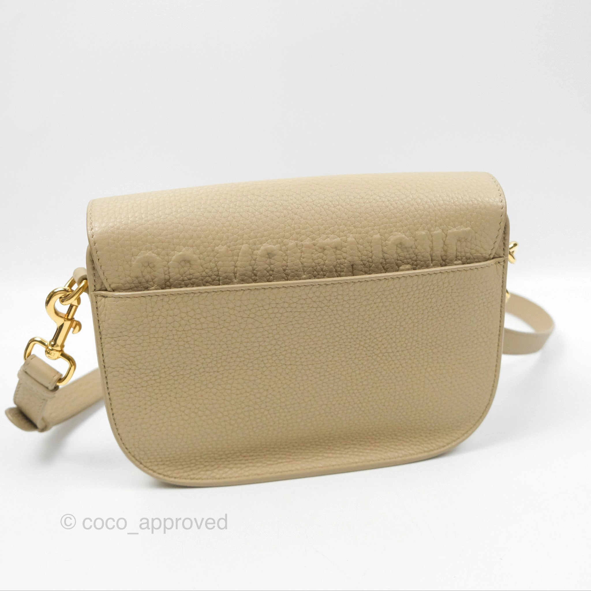 Christian Dior Medium Bobby Flap Beige Grained Calfskin