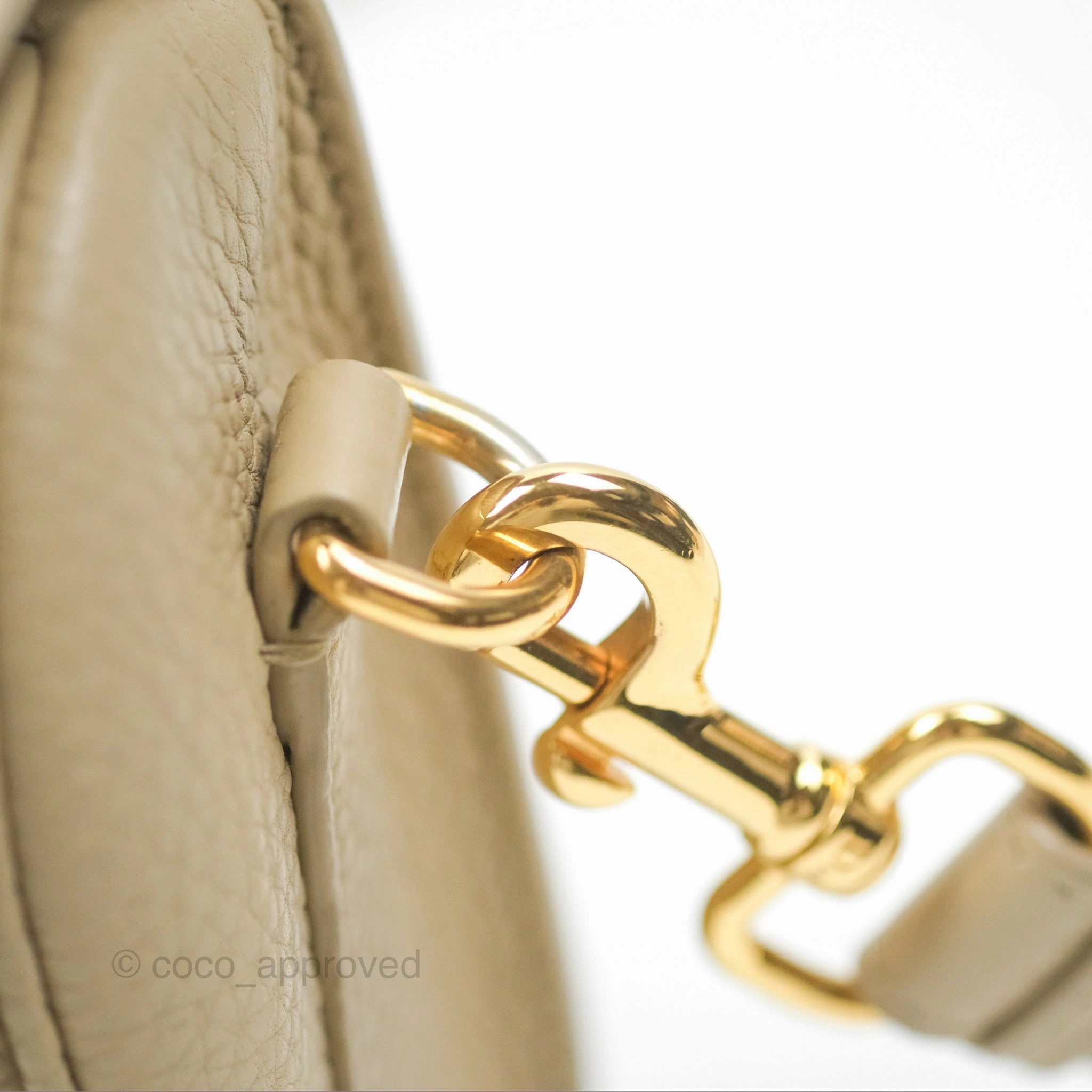 Christian Dior Medium Bobby Flap Beige Grained Calfskin
