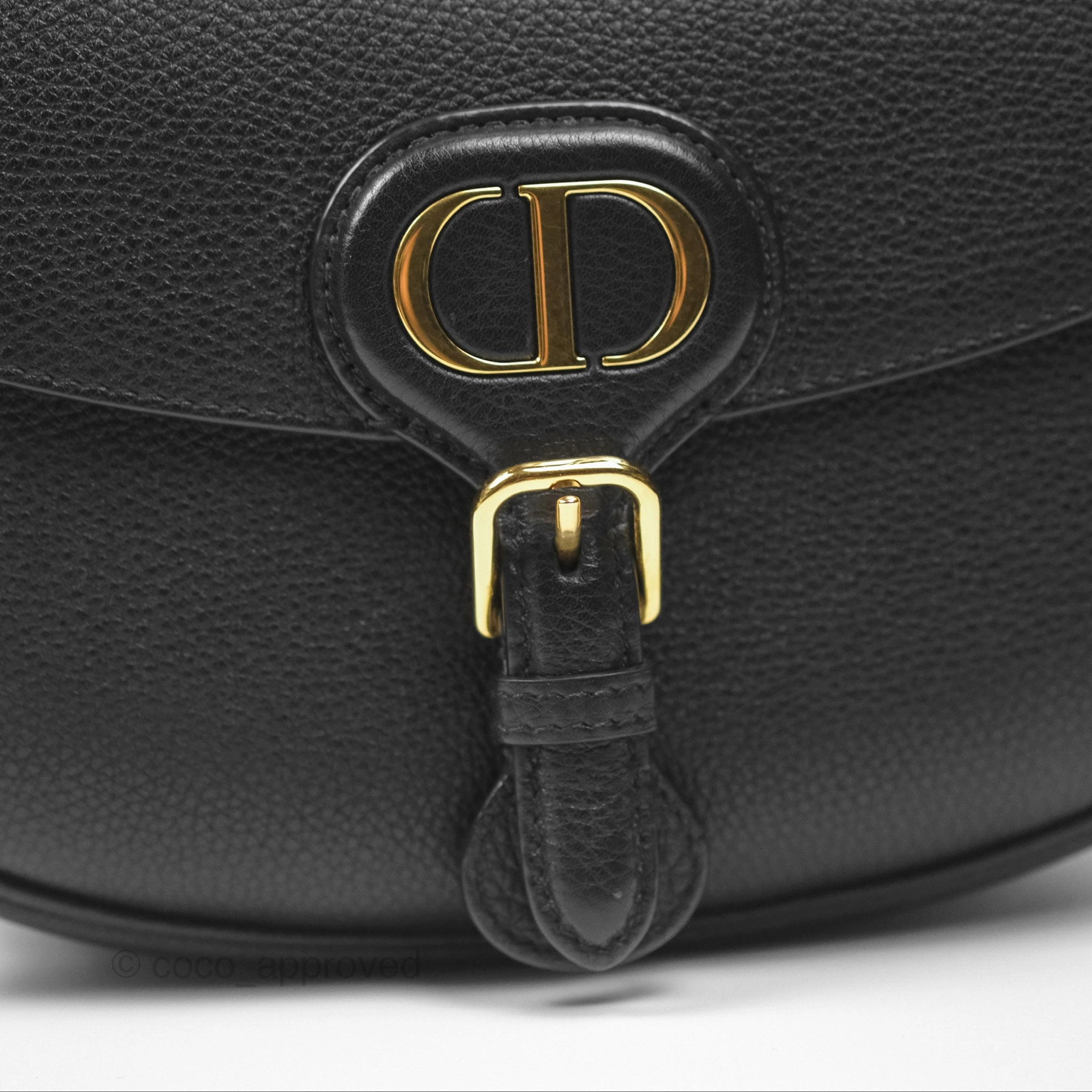 Christian Dior Medium Bobby Flap Black Grained Calfskin