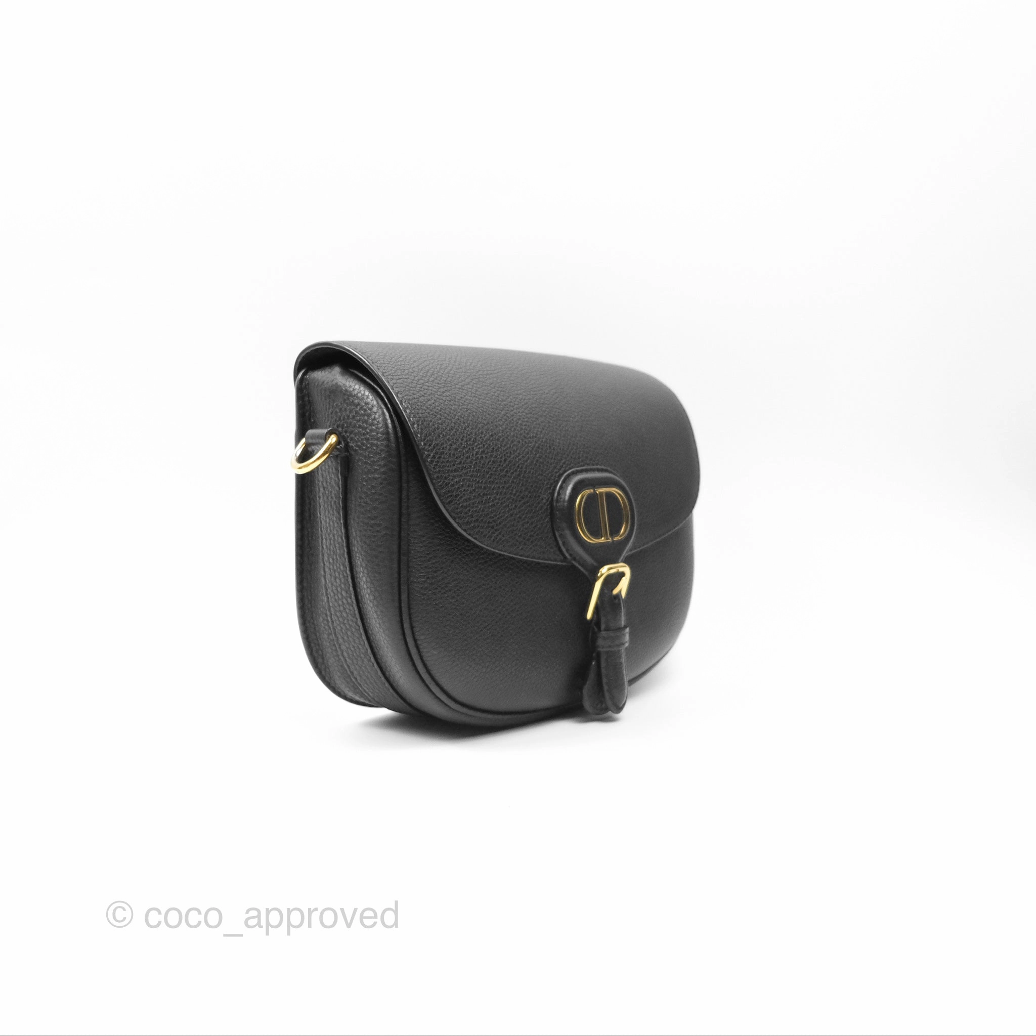 Christian Dior Medium Bobby Flap Black Grained Calfskin