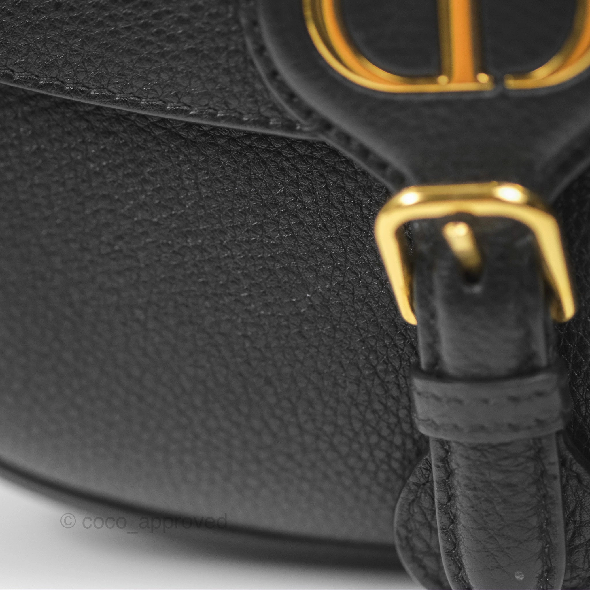 Christian Dior Medium Bobby Flap Black Grained Calfskin