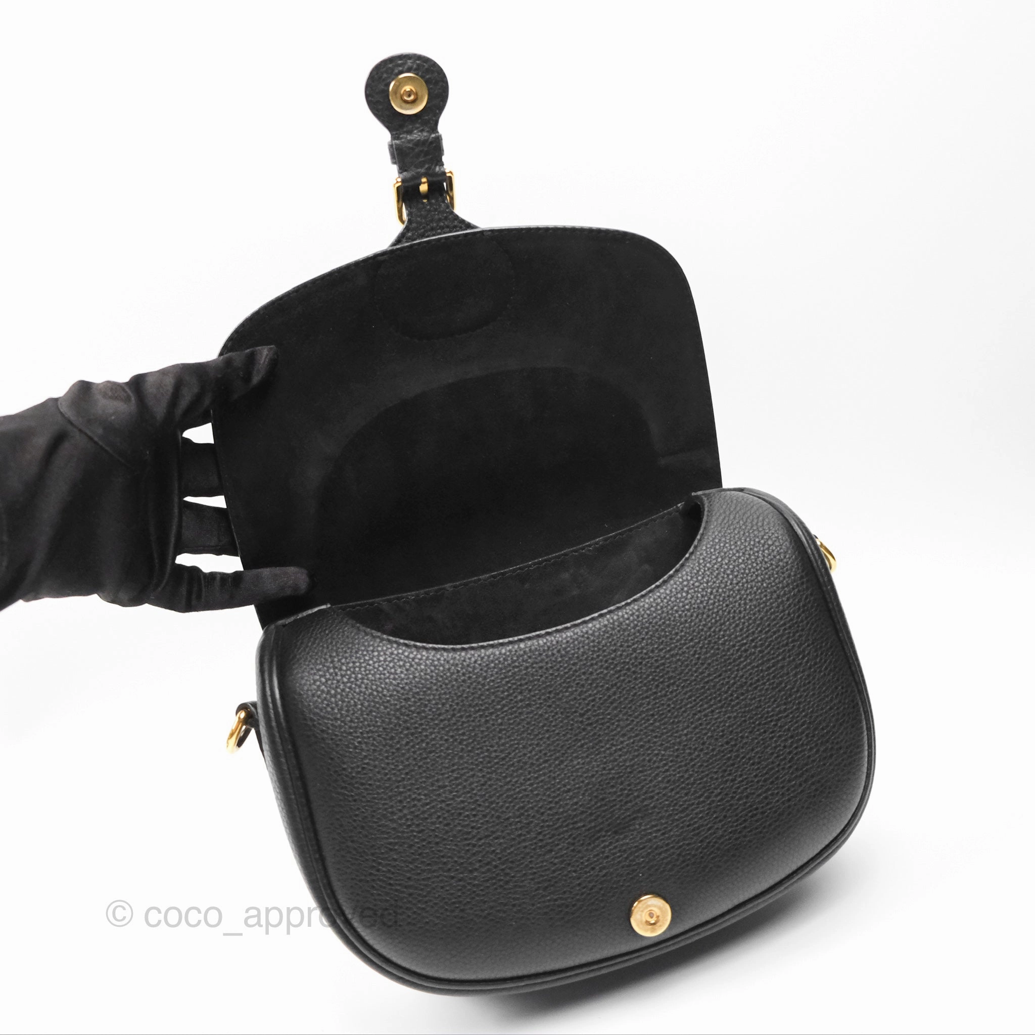 Christian Dior Medium Bobby Flap Black Grained Calfskin