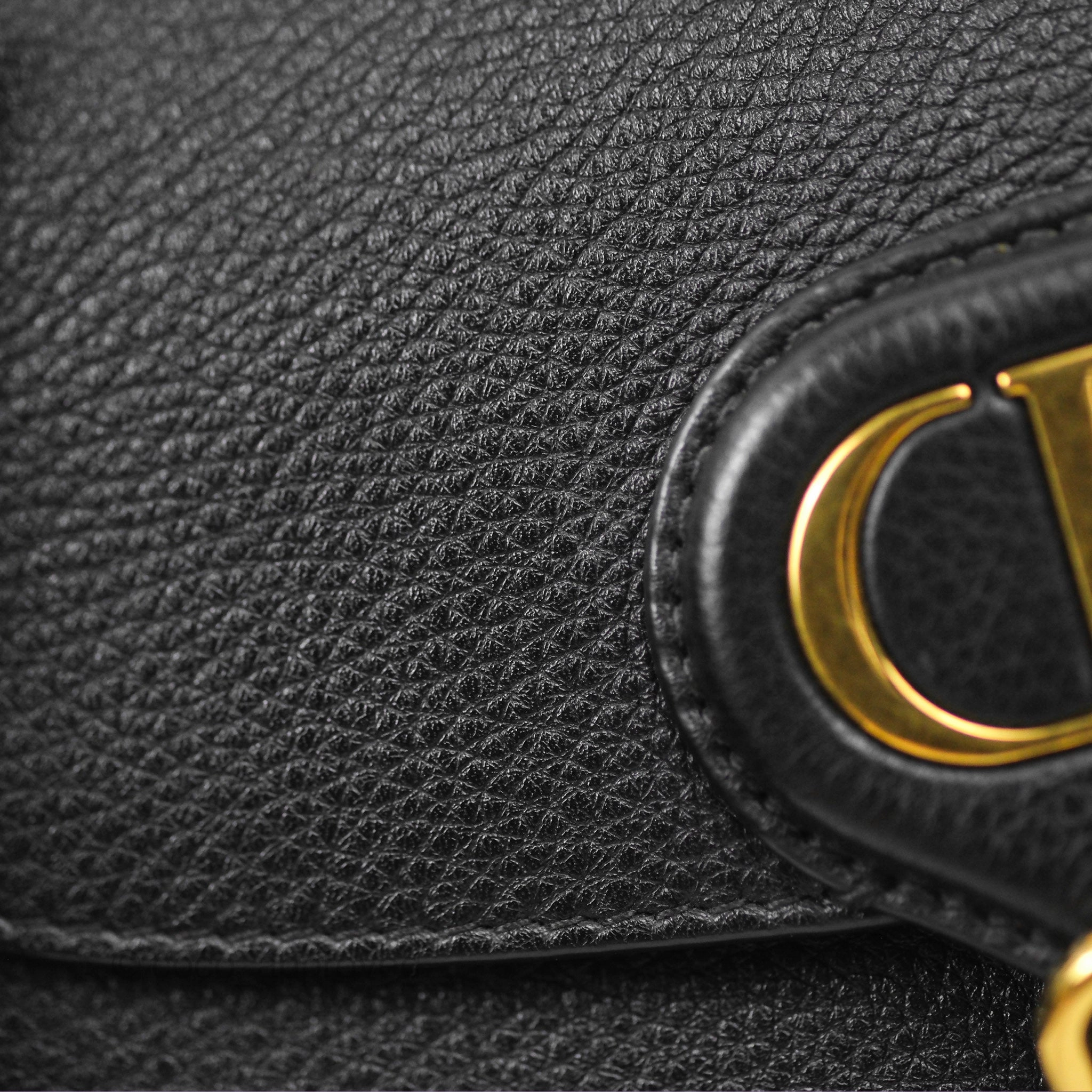 Christian Dior Medium Bobby Flap Black Grained Calfskin