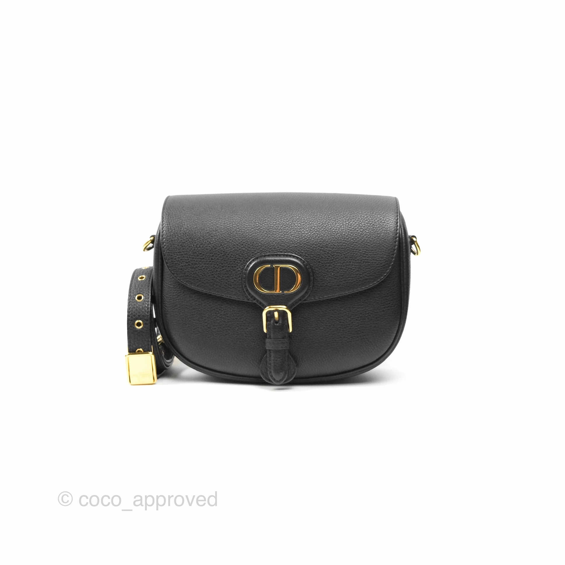 Christian Dior Medium Bobby Flap Black Grained Calfskin