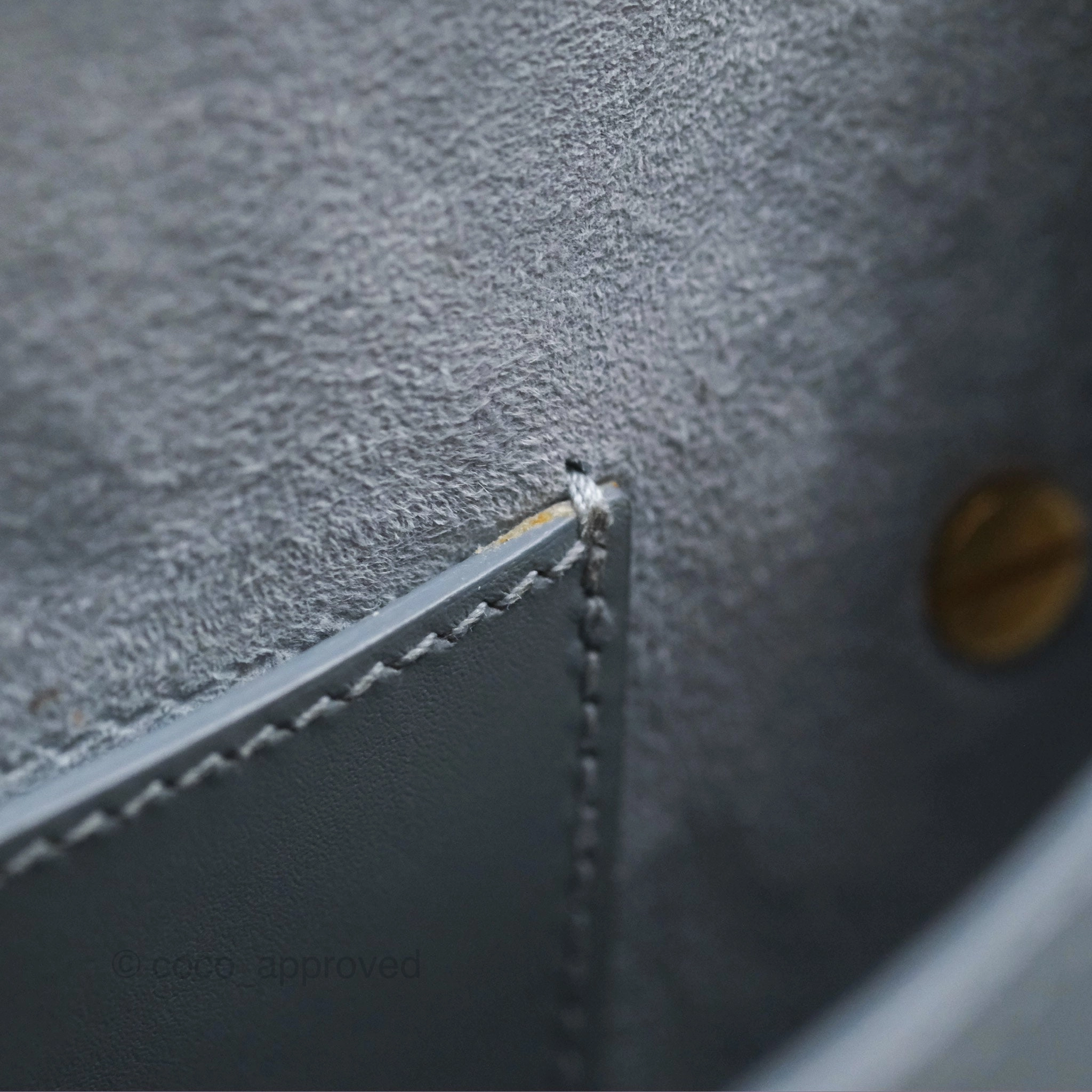 Christian Dior Medium Bobby Flap Grey Box Calfskin