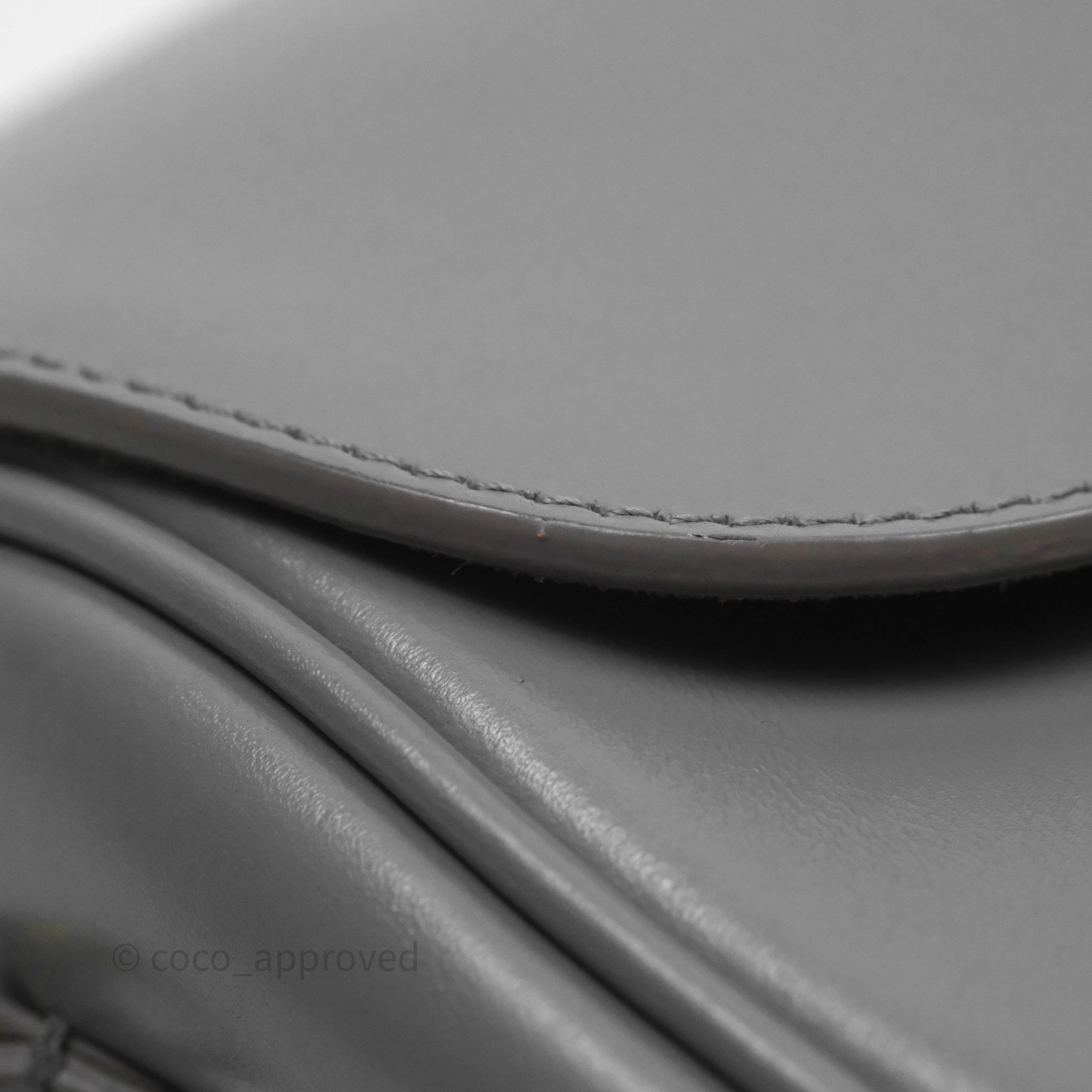Christian Dior Medium Bobby Flap Grey Box Calfskin