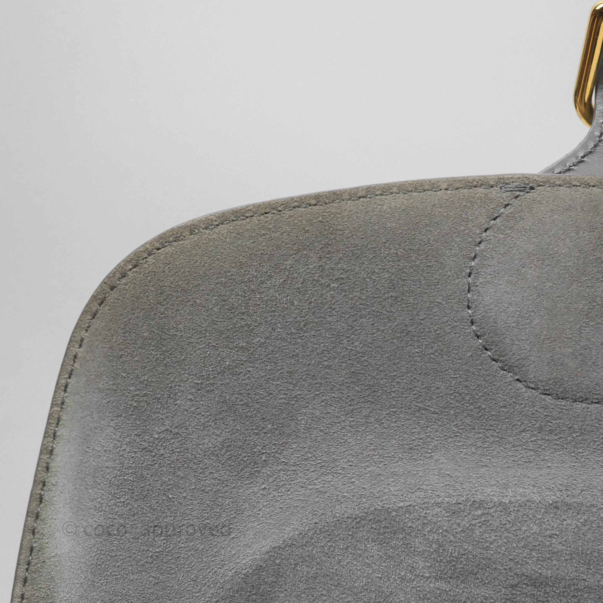 Christian Dior Medium Bobby Flap Grey Box Calfskin