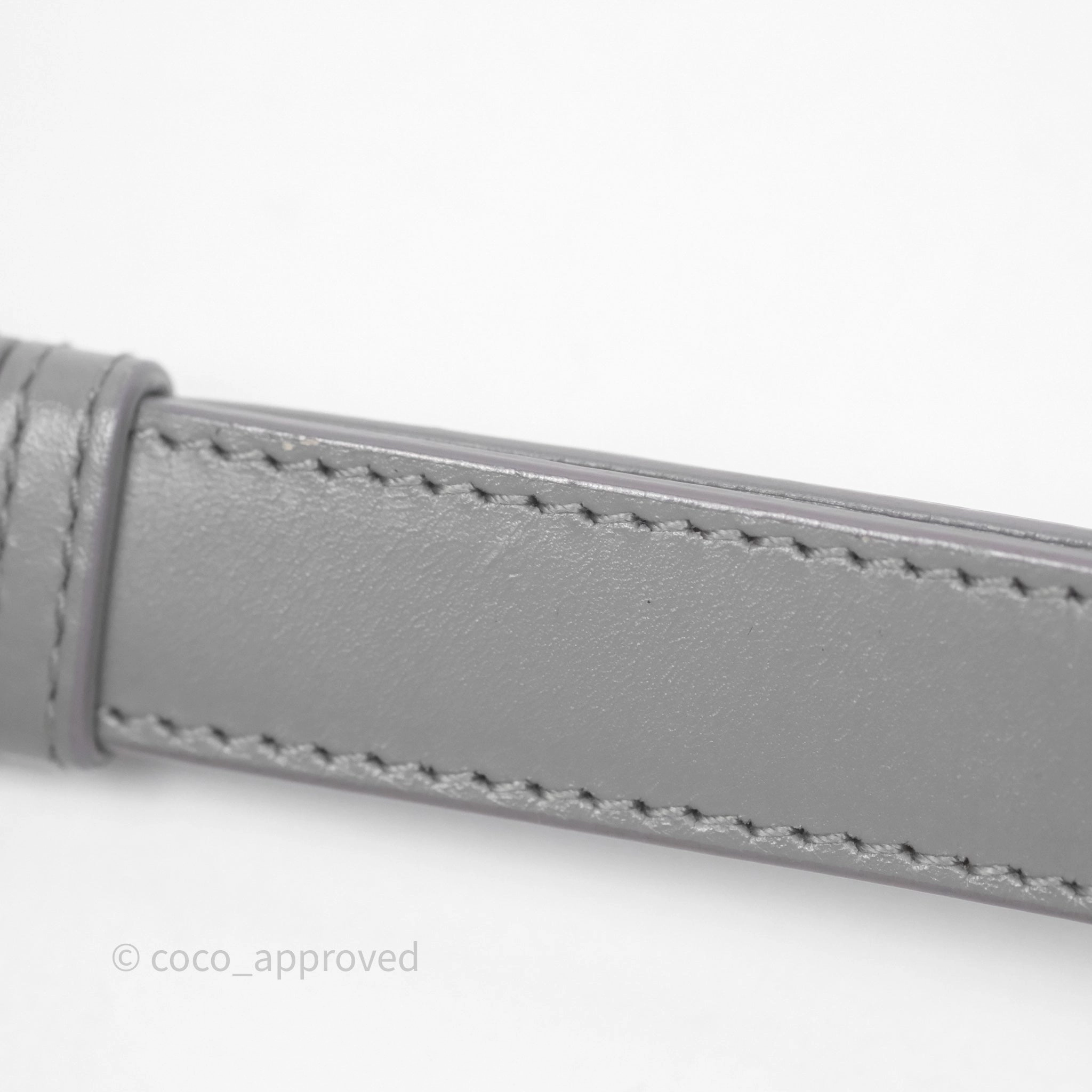 Christian Dior Medium Bobby Flap Grey Box Calfskin