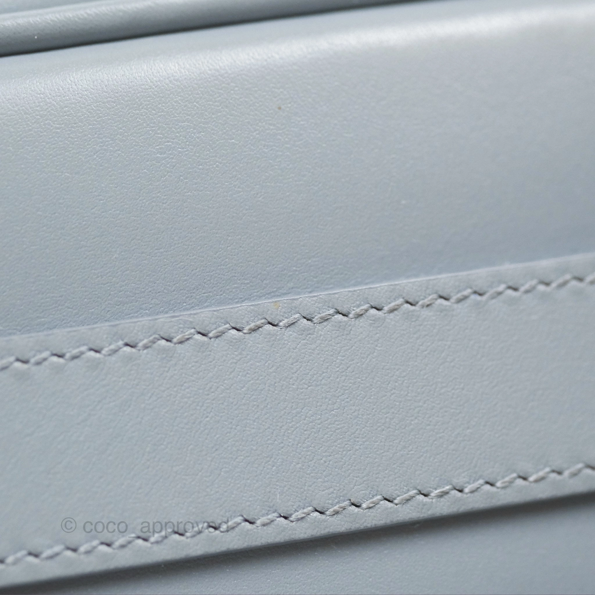 Christian Dior Medium Bobby Flap Grey Box Calfskin