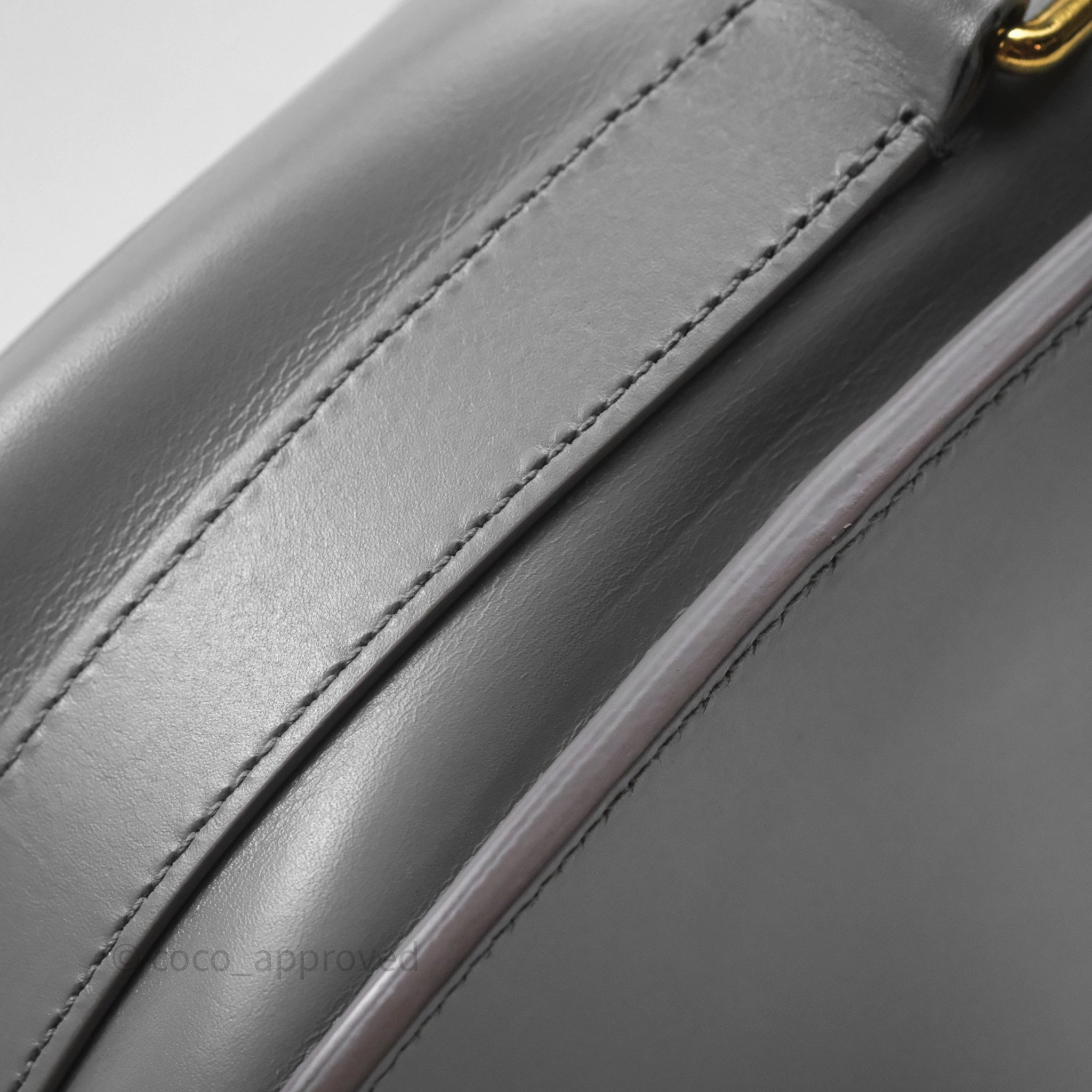 Christian Dior Medium Bobby Flap Grey Box Calfskin