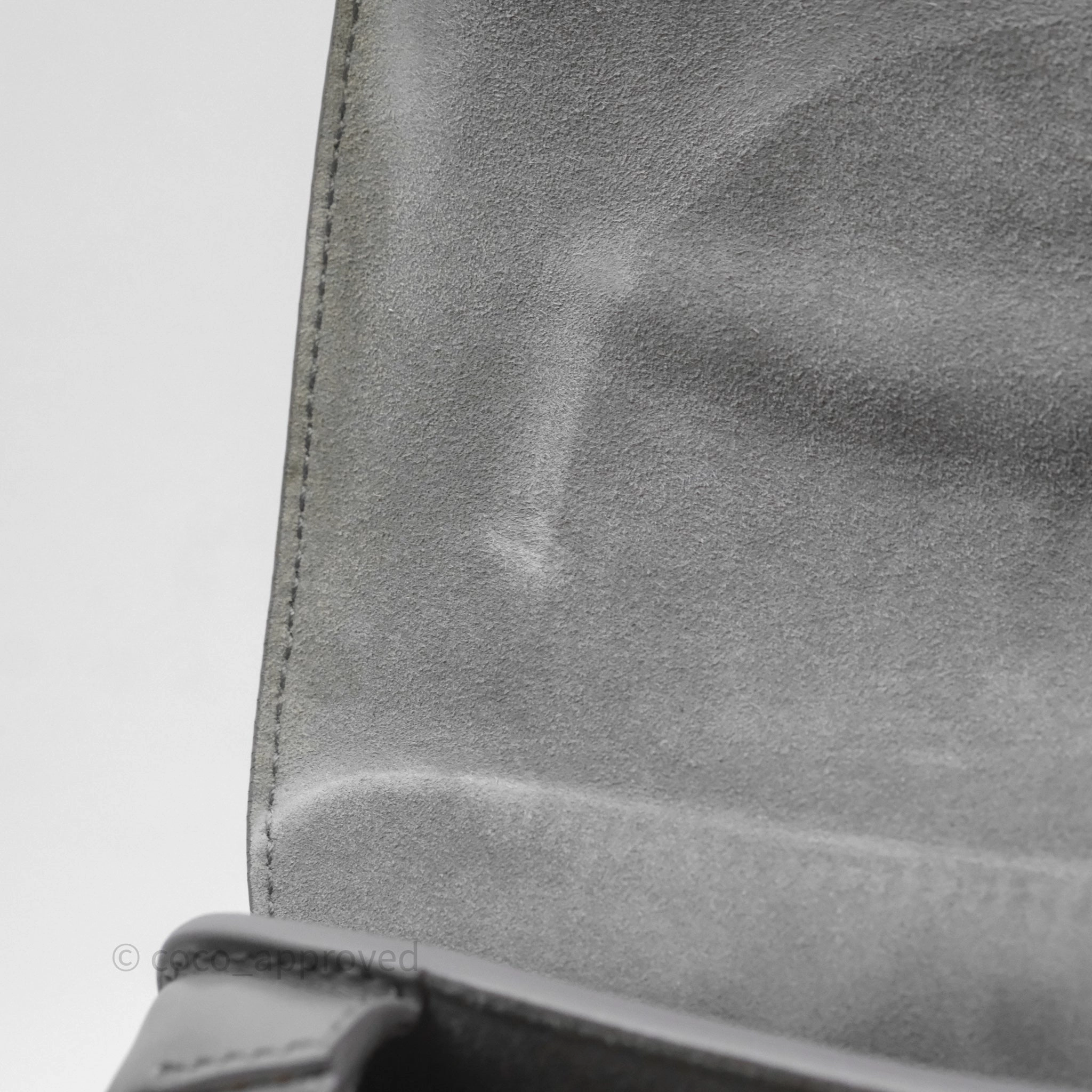 Christian Dior Medium Bobby Flap Grey Box Calfskin