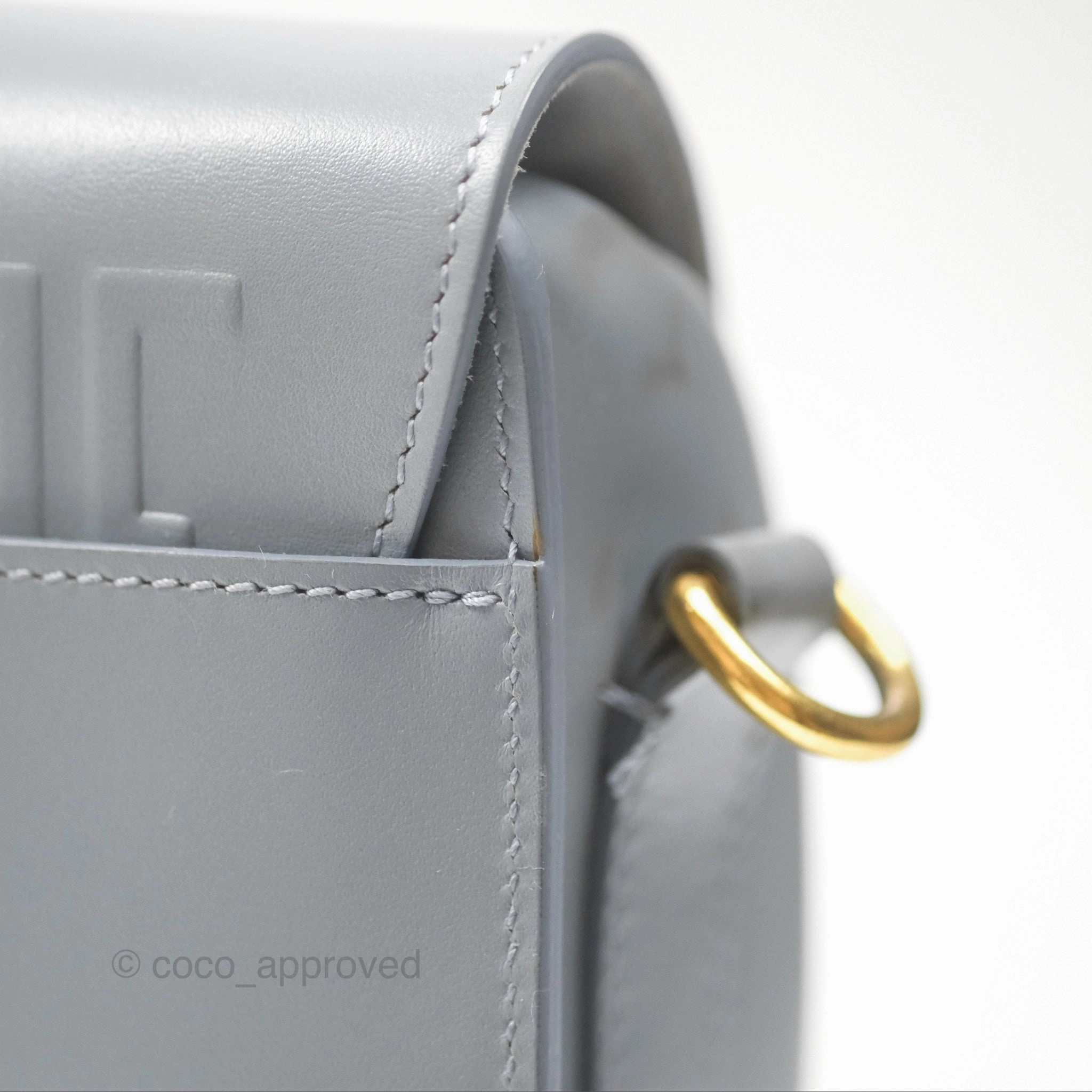 Christian Dior Medium Bobby Flap Grey Box Calfskin