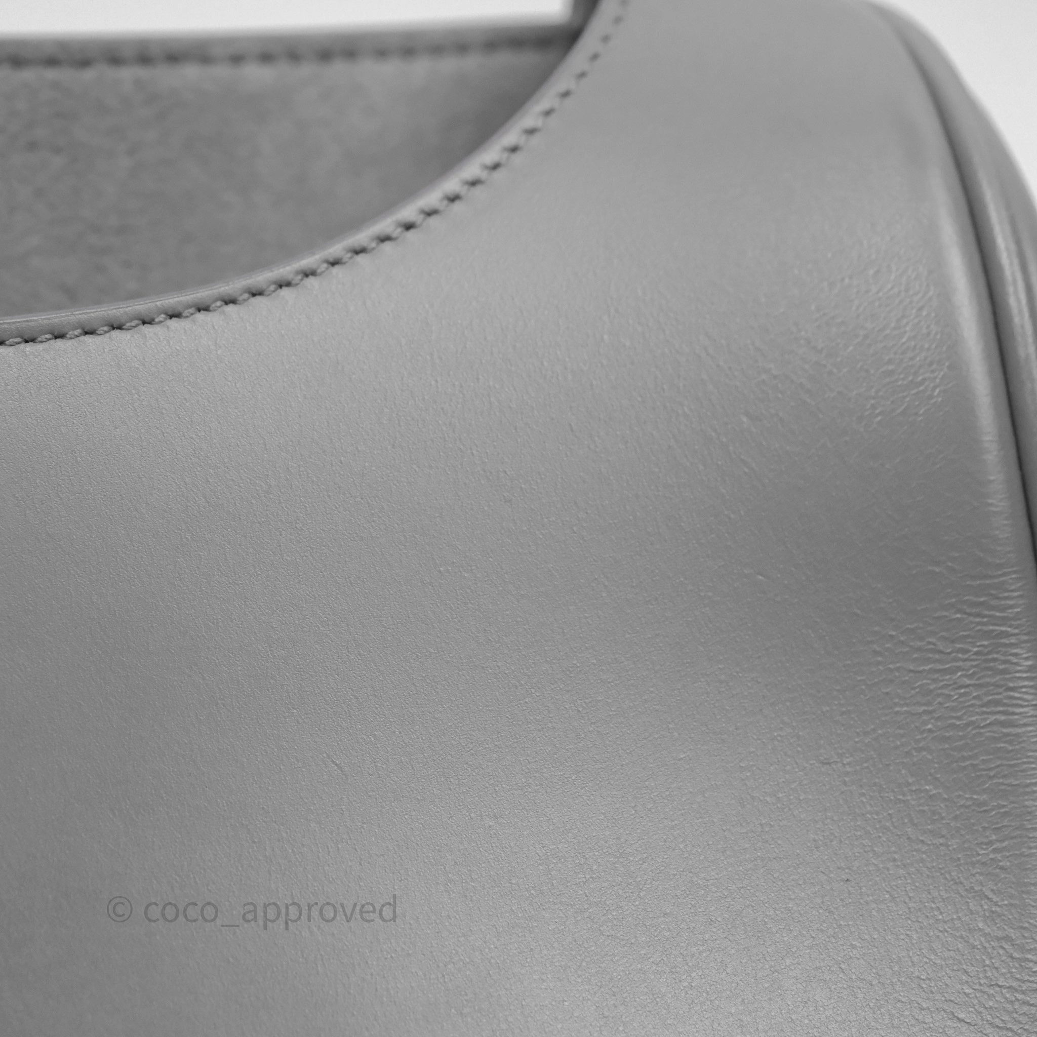 Christian Dior Medium Bobby Flap Grey Box Calfskin